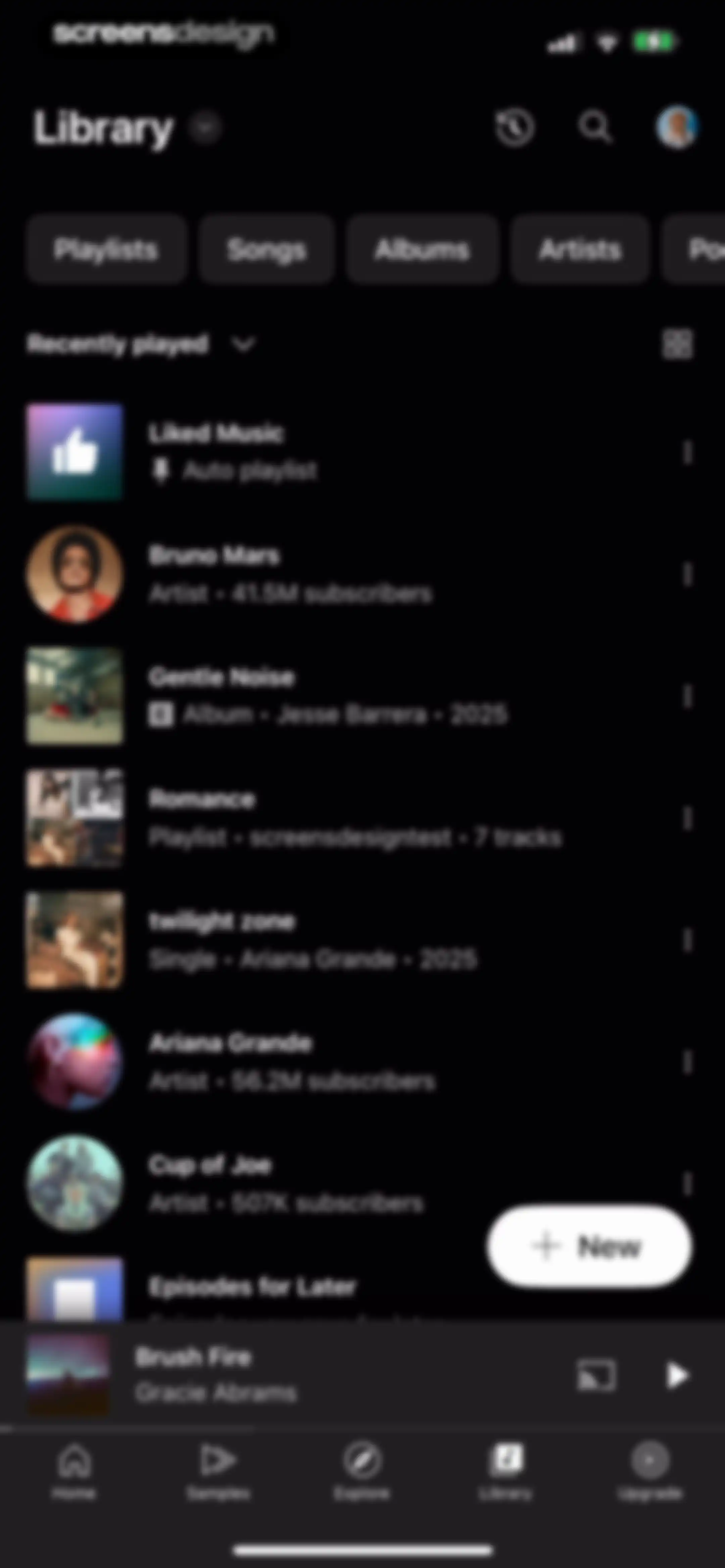 YouTube Music screen 158
