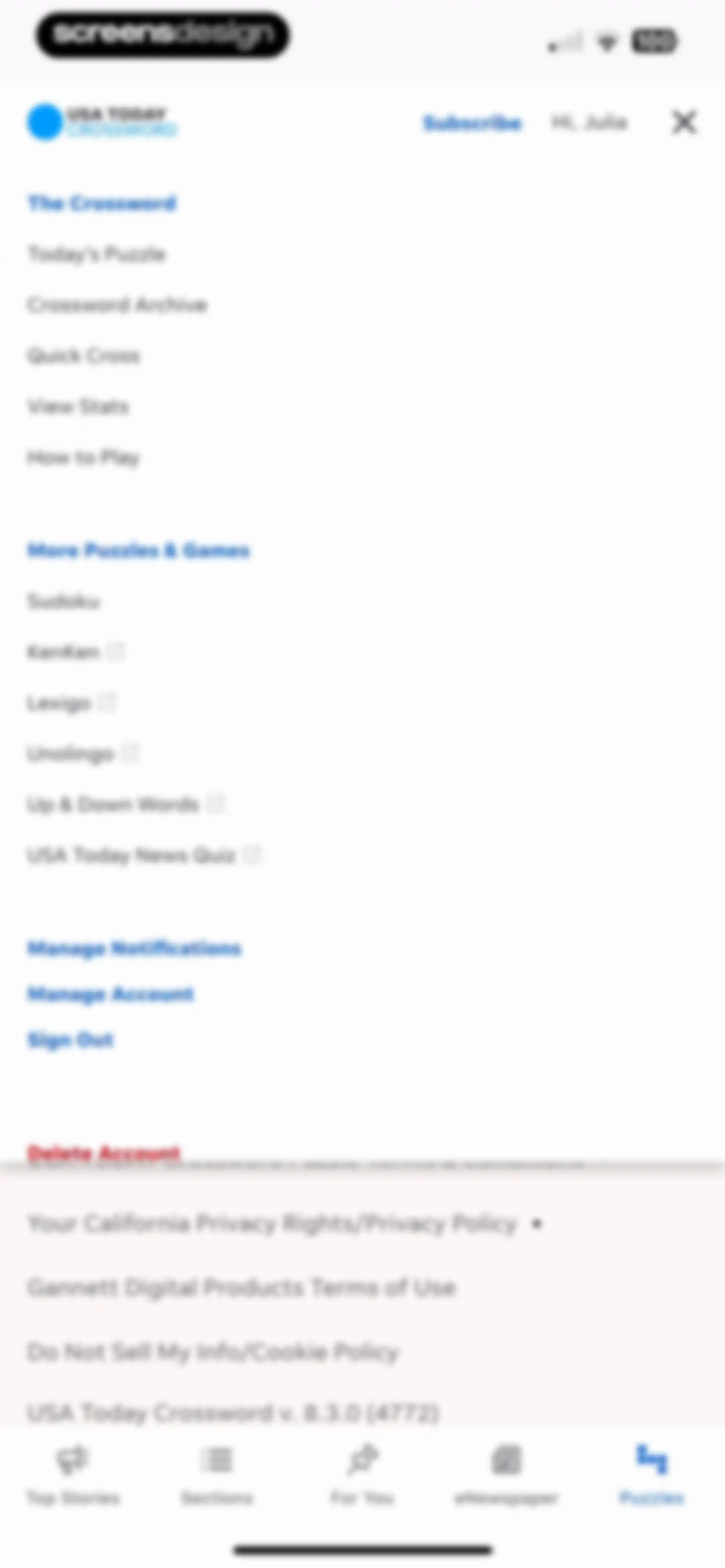 USA TODAY: US & Breaking News screen 90