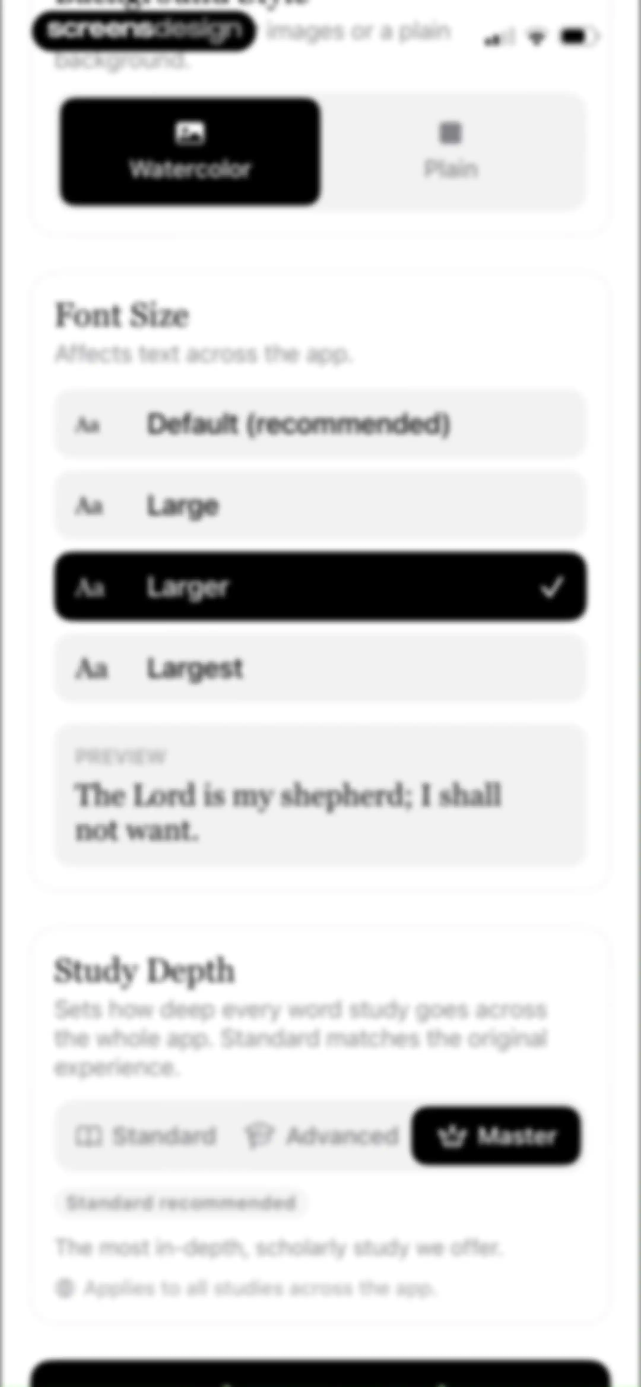 Bible Word Study screen 101