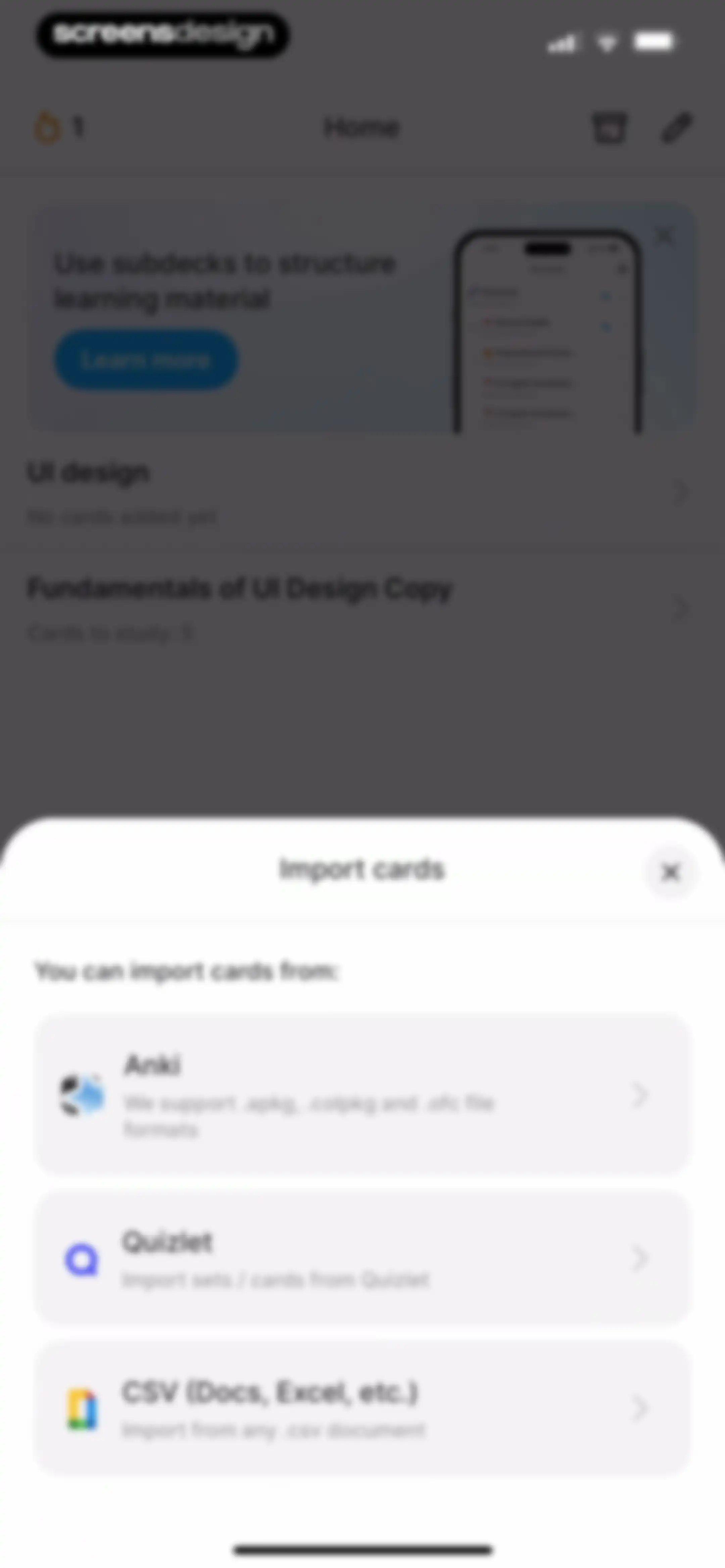 Noji - Flashcards study app screen 92