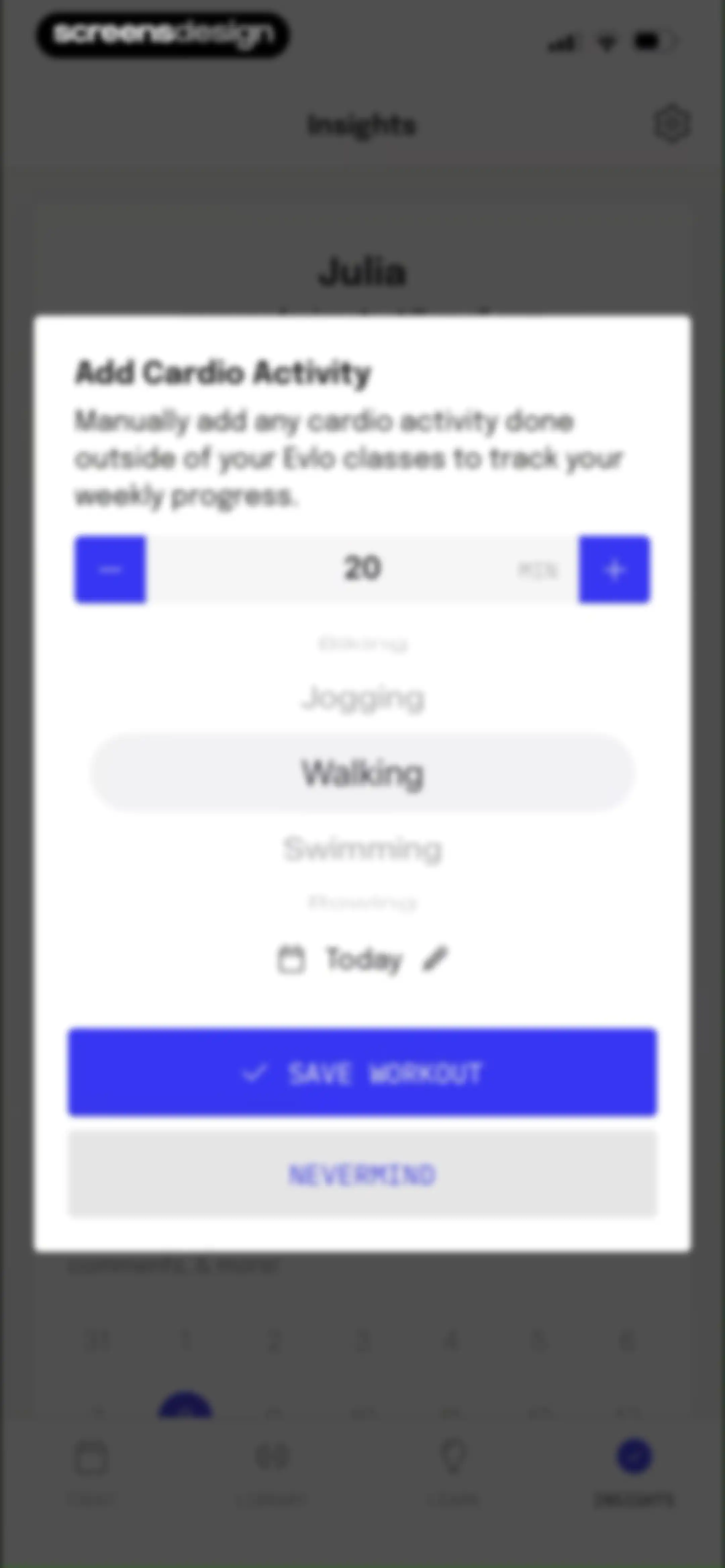 Evlo Fitness screen 78