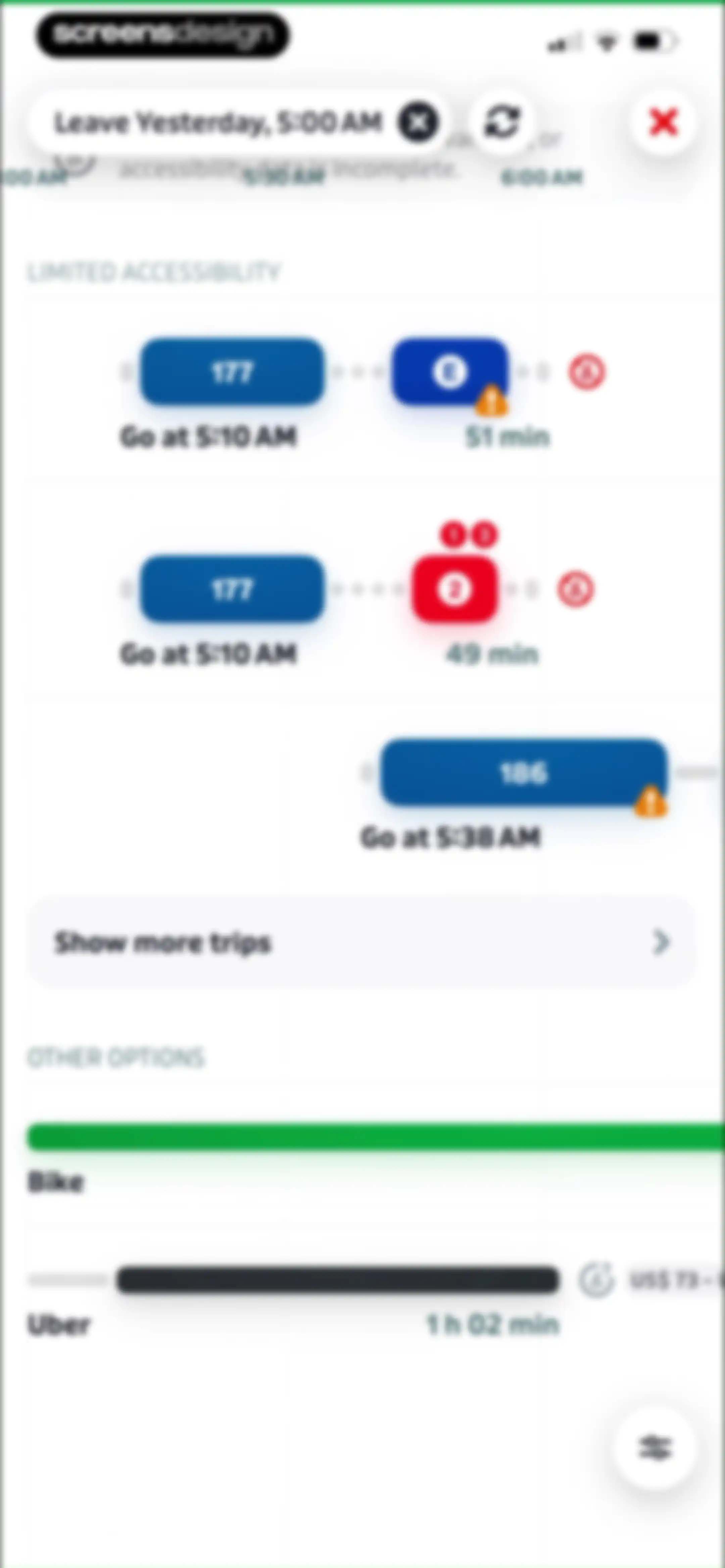 Transit • Subway & Bus Times screen 31