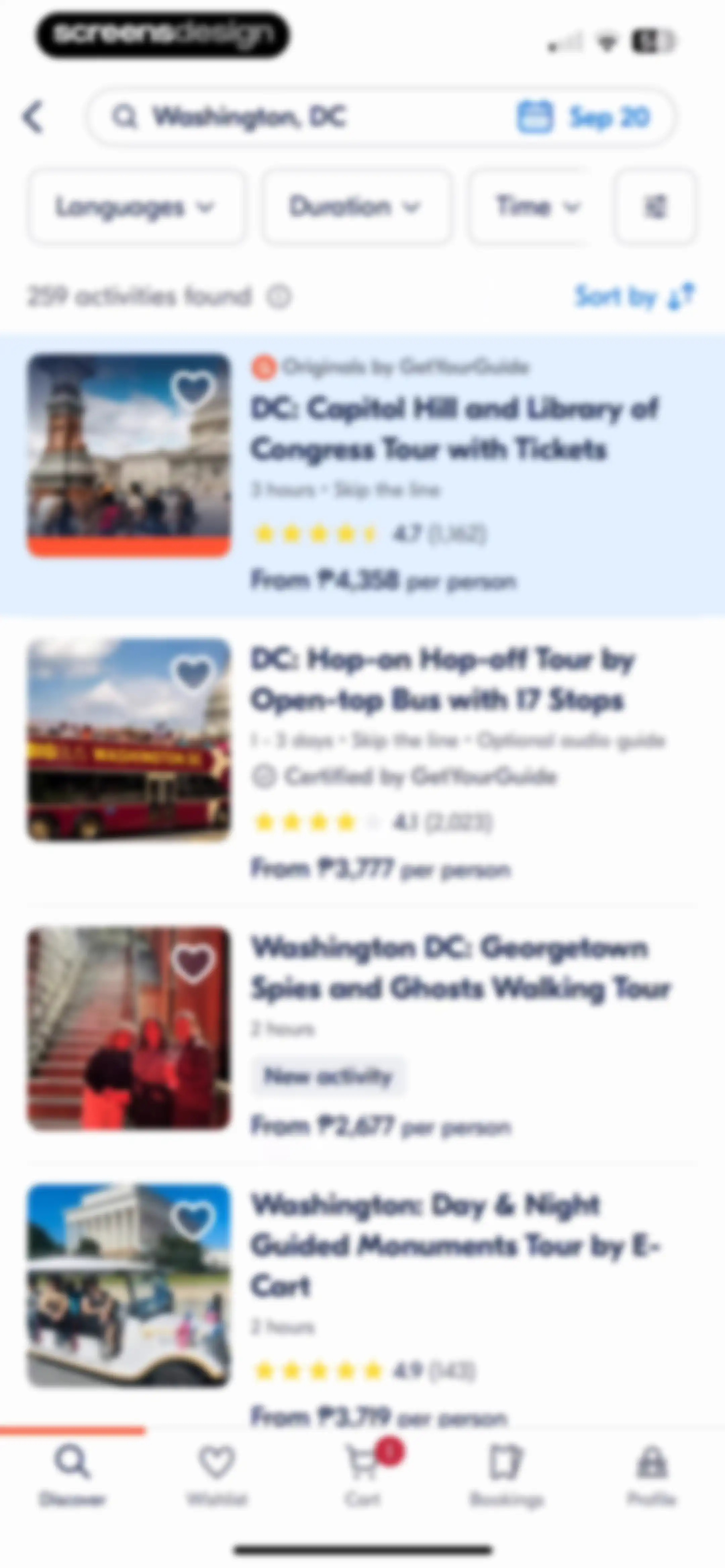 GetYourGuide: Plan & Book screen 69