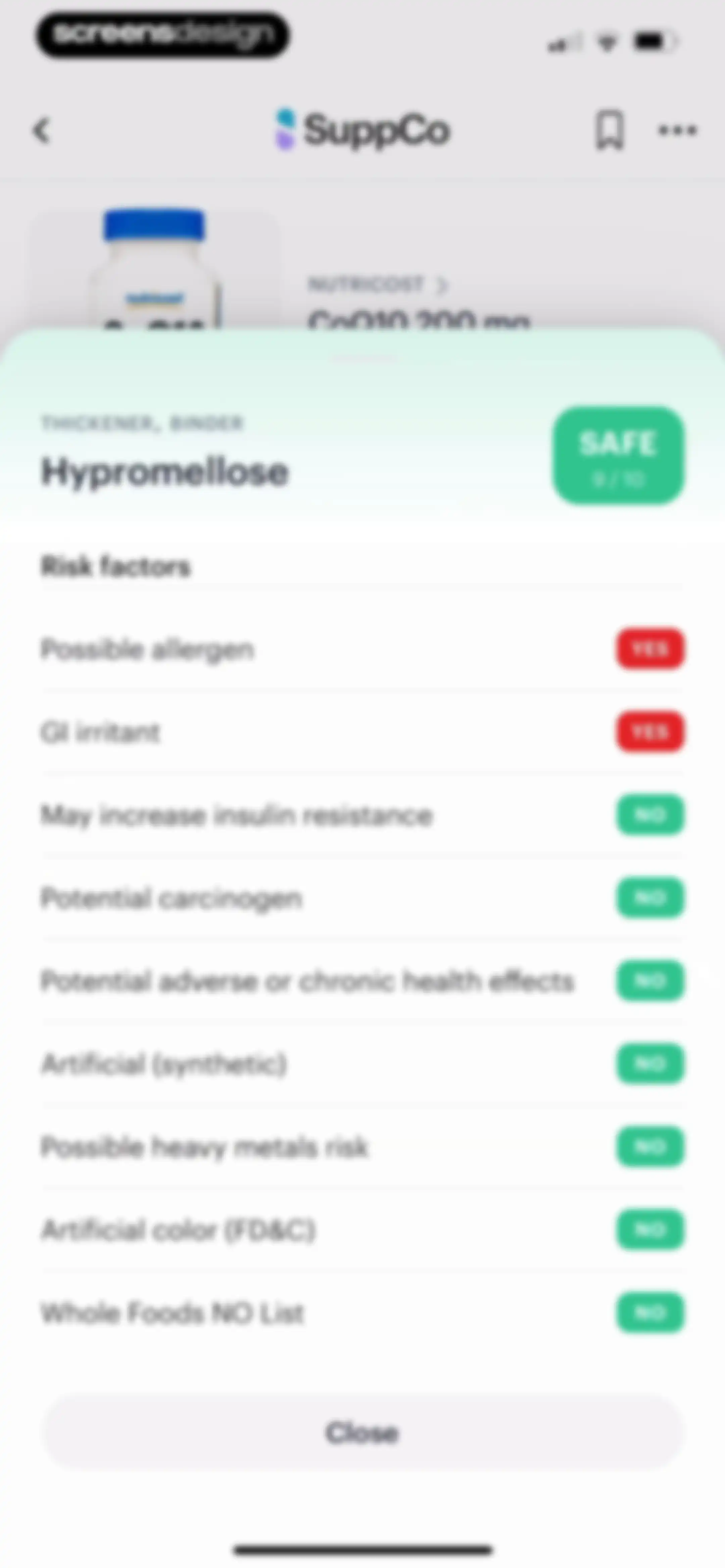 SuppCo: Supplement Scanner screen 59