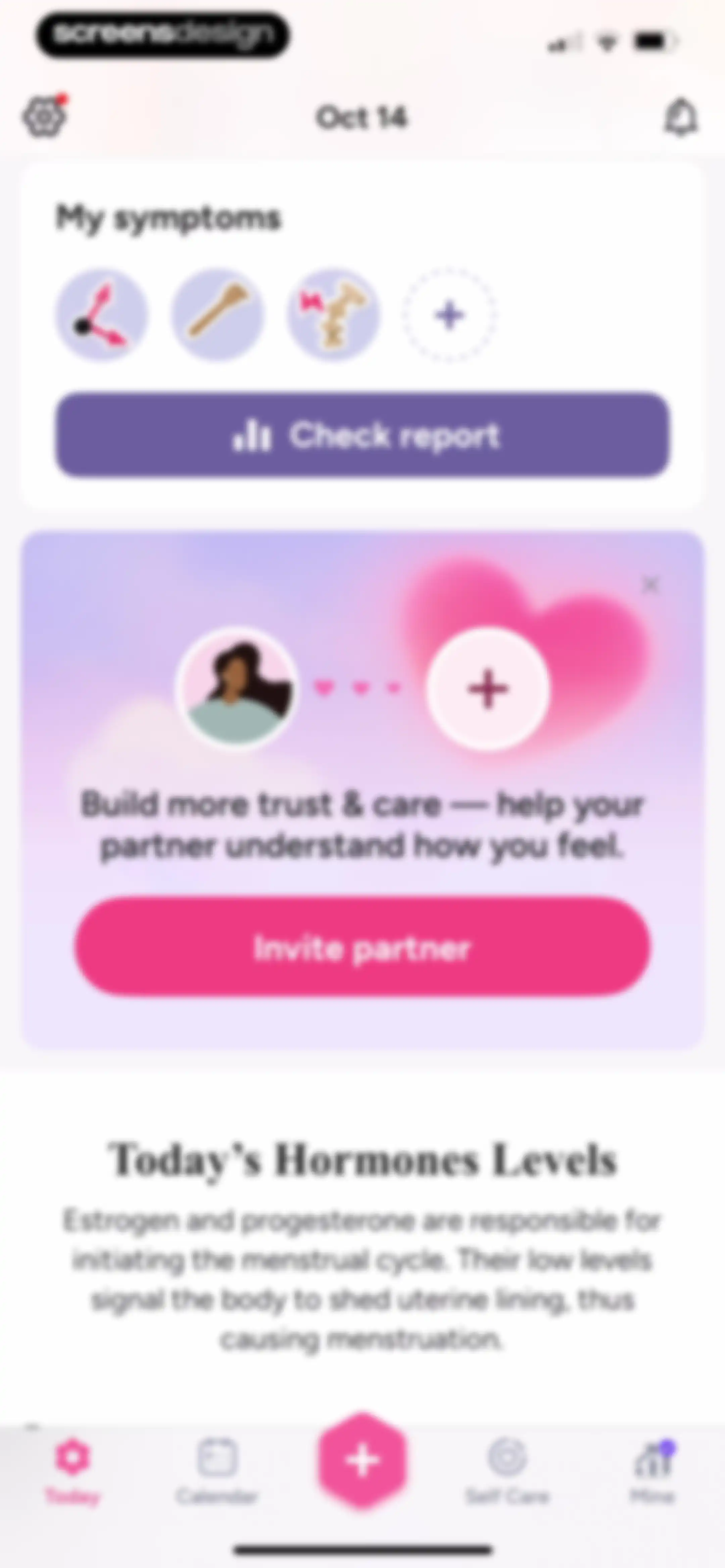Period Tracker Period Calendar screen 99