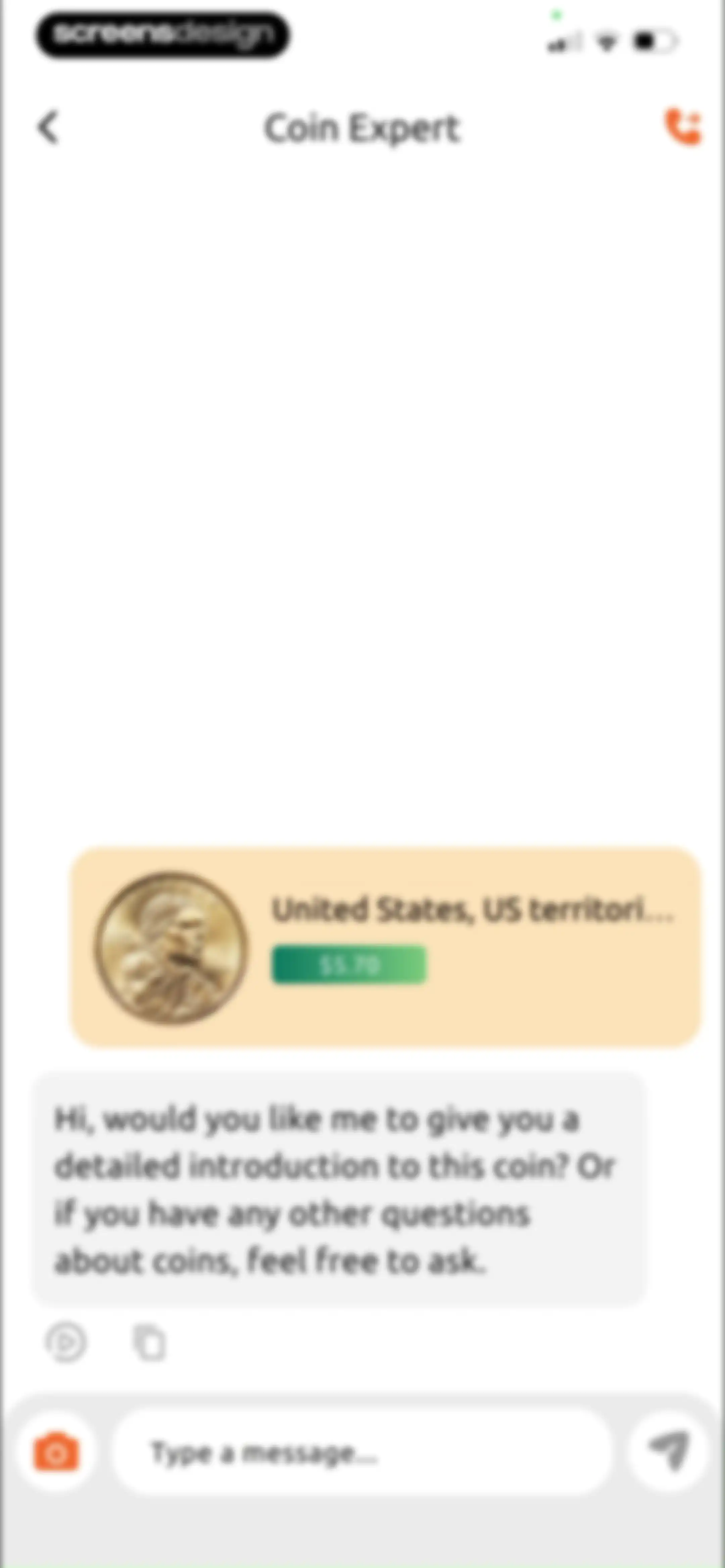 ChatCoin: Coin Identifier screen 29