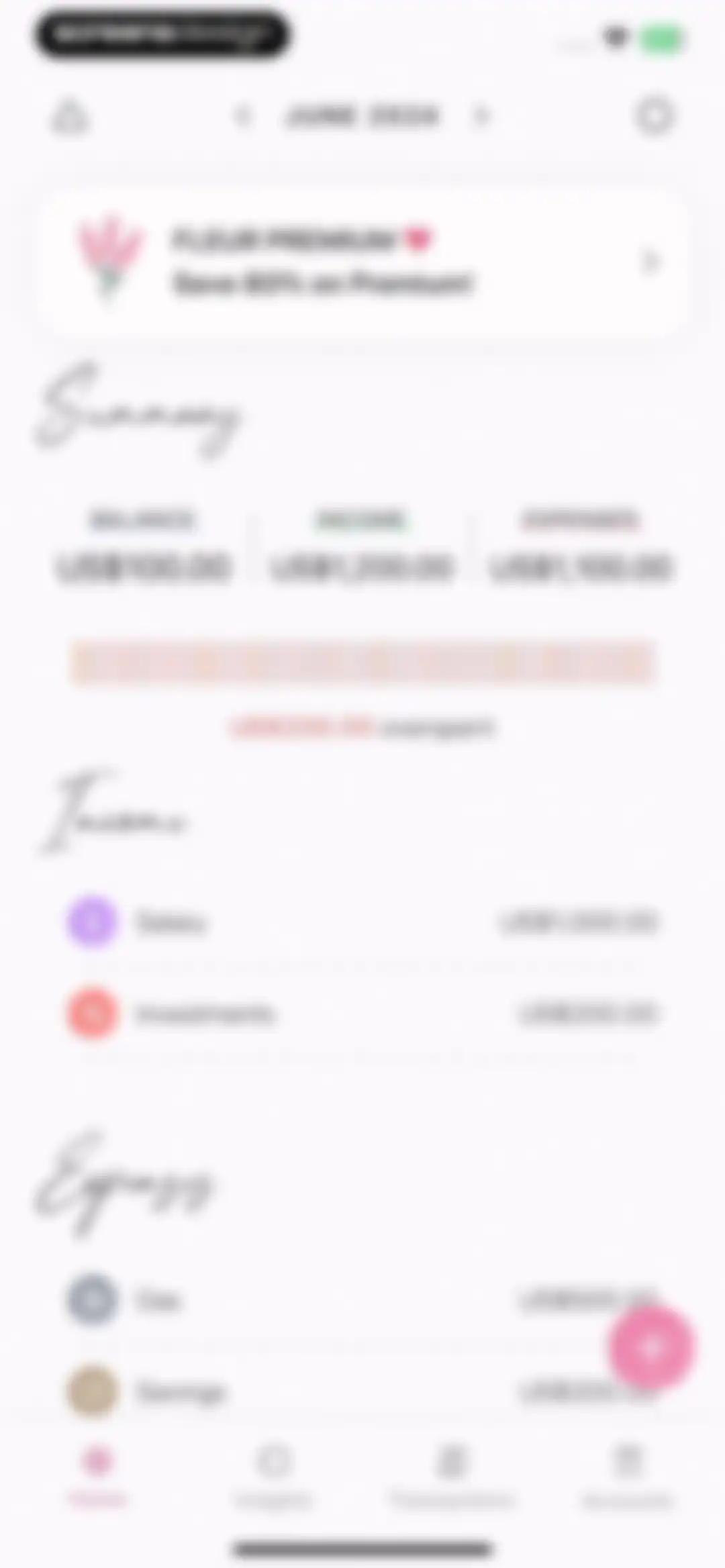Budget Planner App - Fleur screen 28