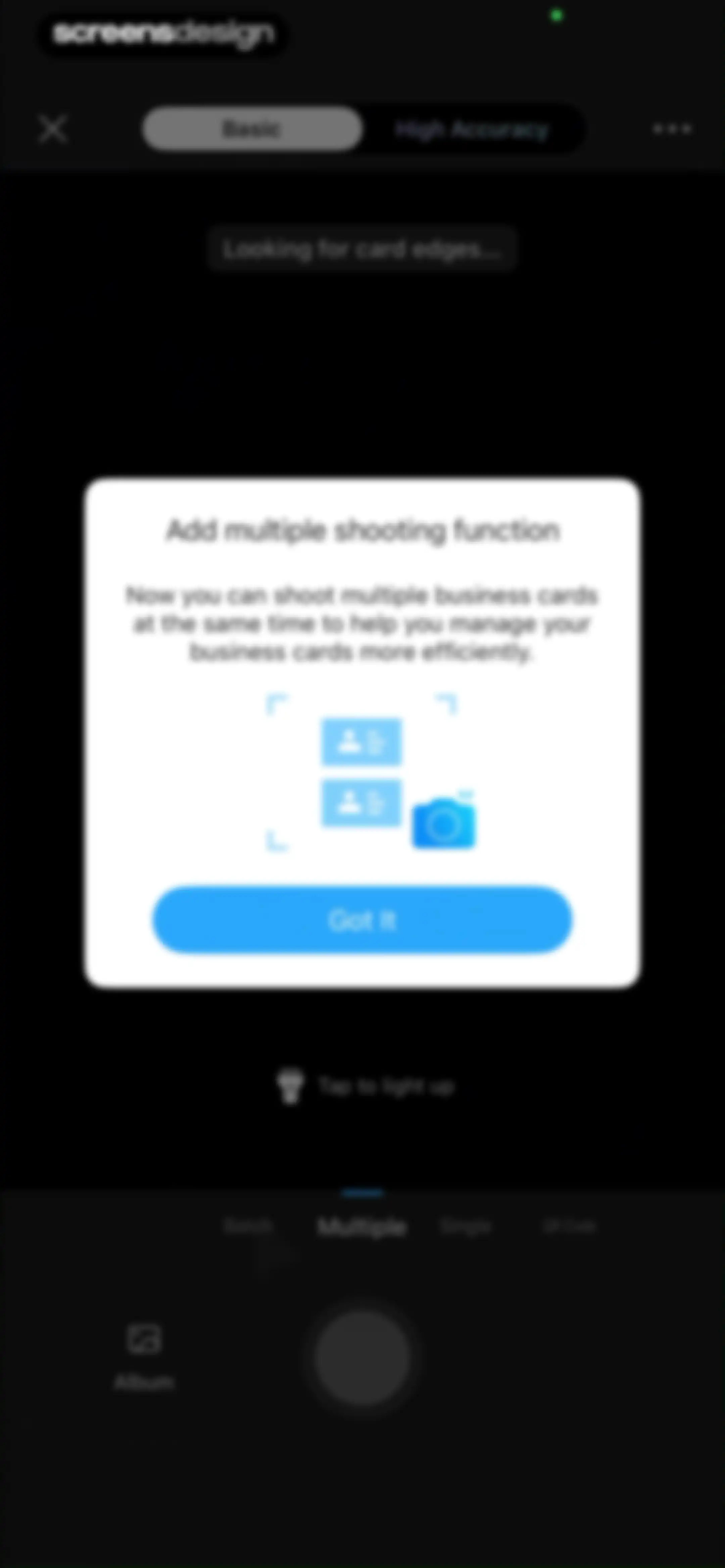 CamCard AI Business Assistant screen 129