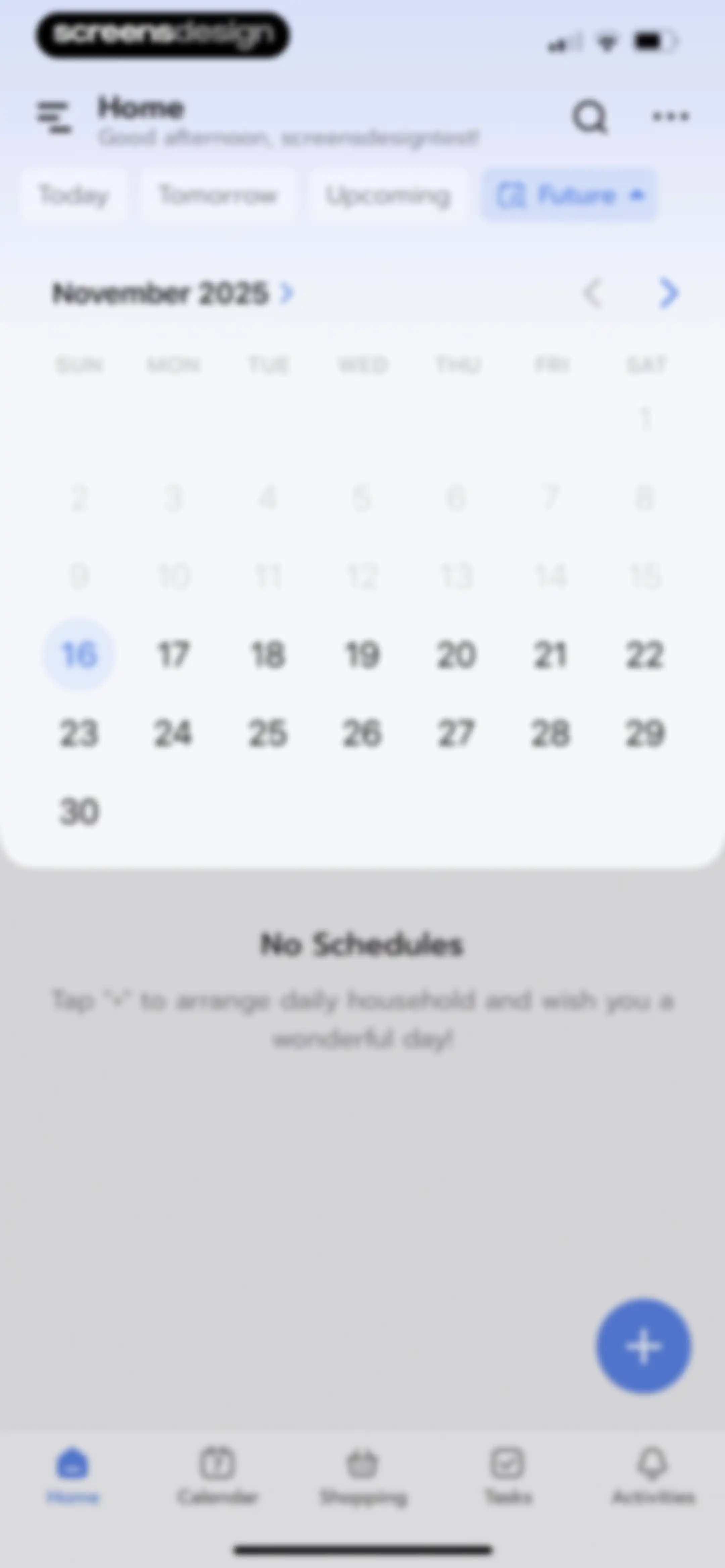 Shared Family Calendar: FamCal screen 38