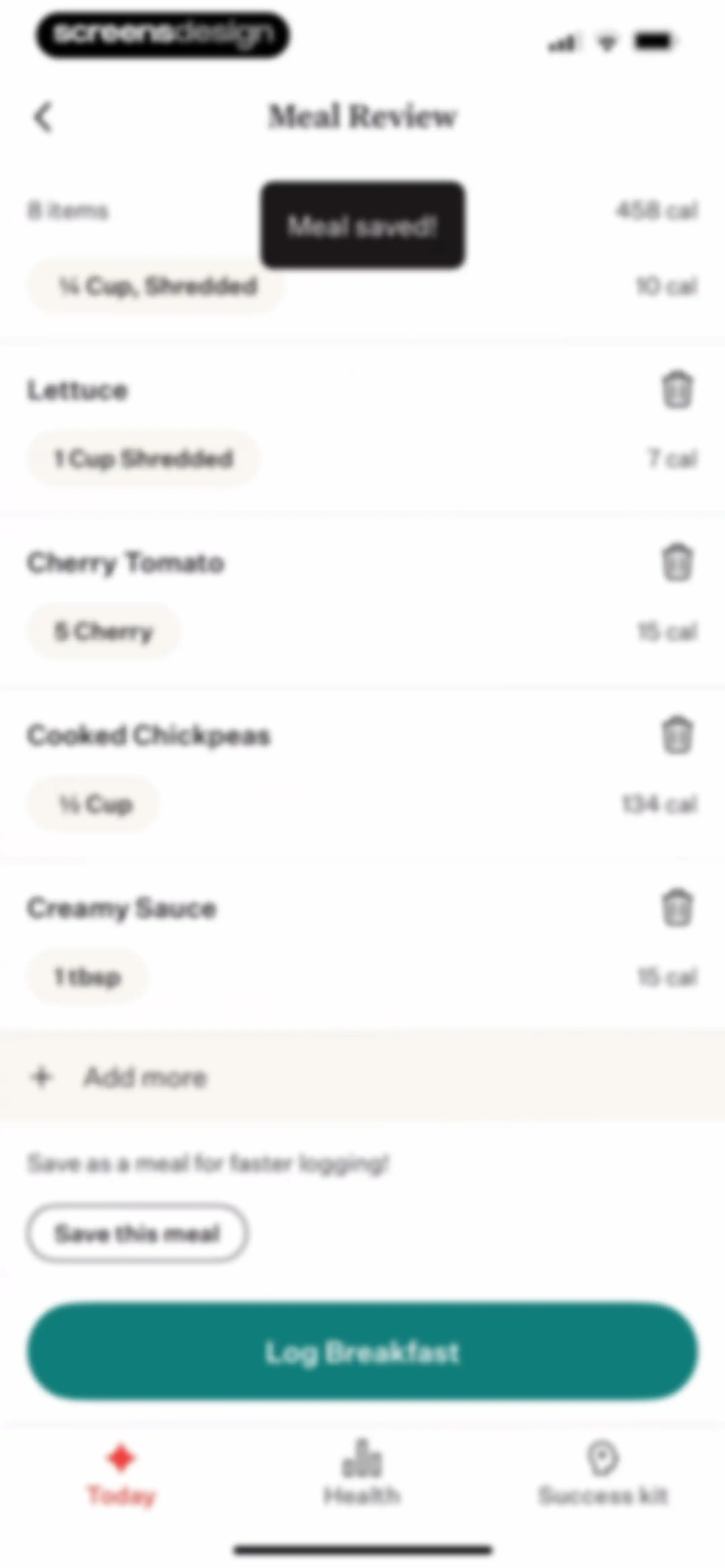 Noom Weight Loss, Food Tracker screen 182