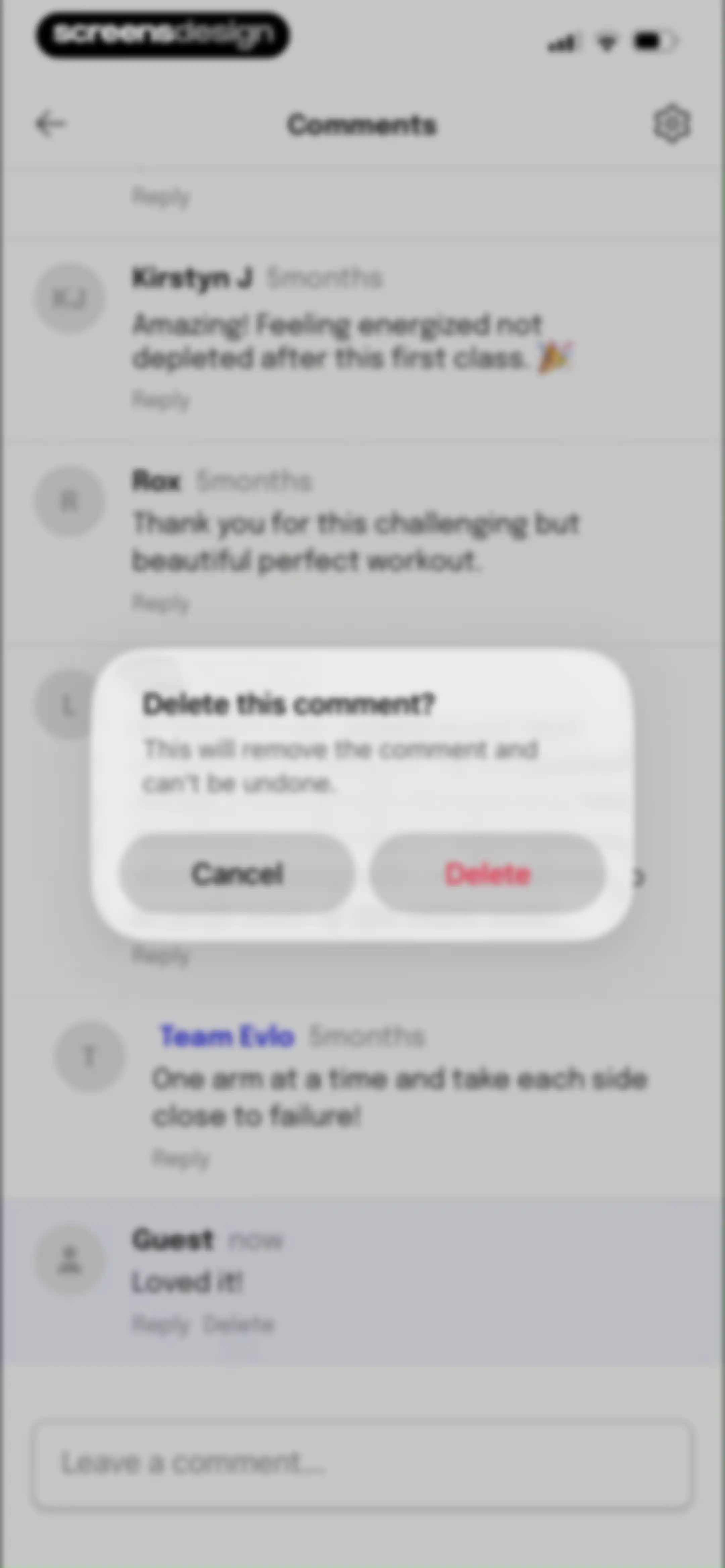 Evlo Fitness screen 18