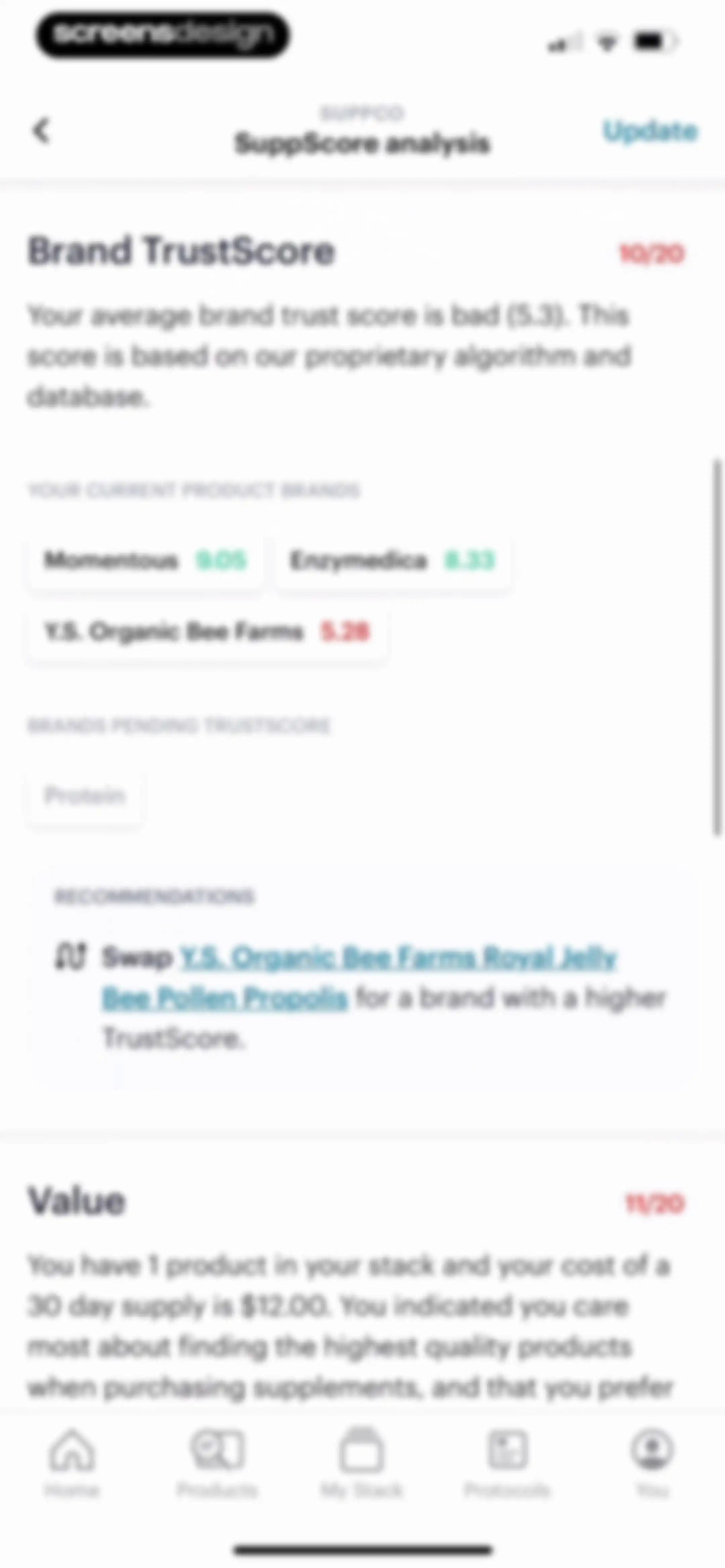 SuppCo: Supplement Scanner screen 128