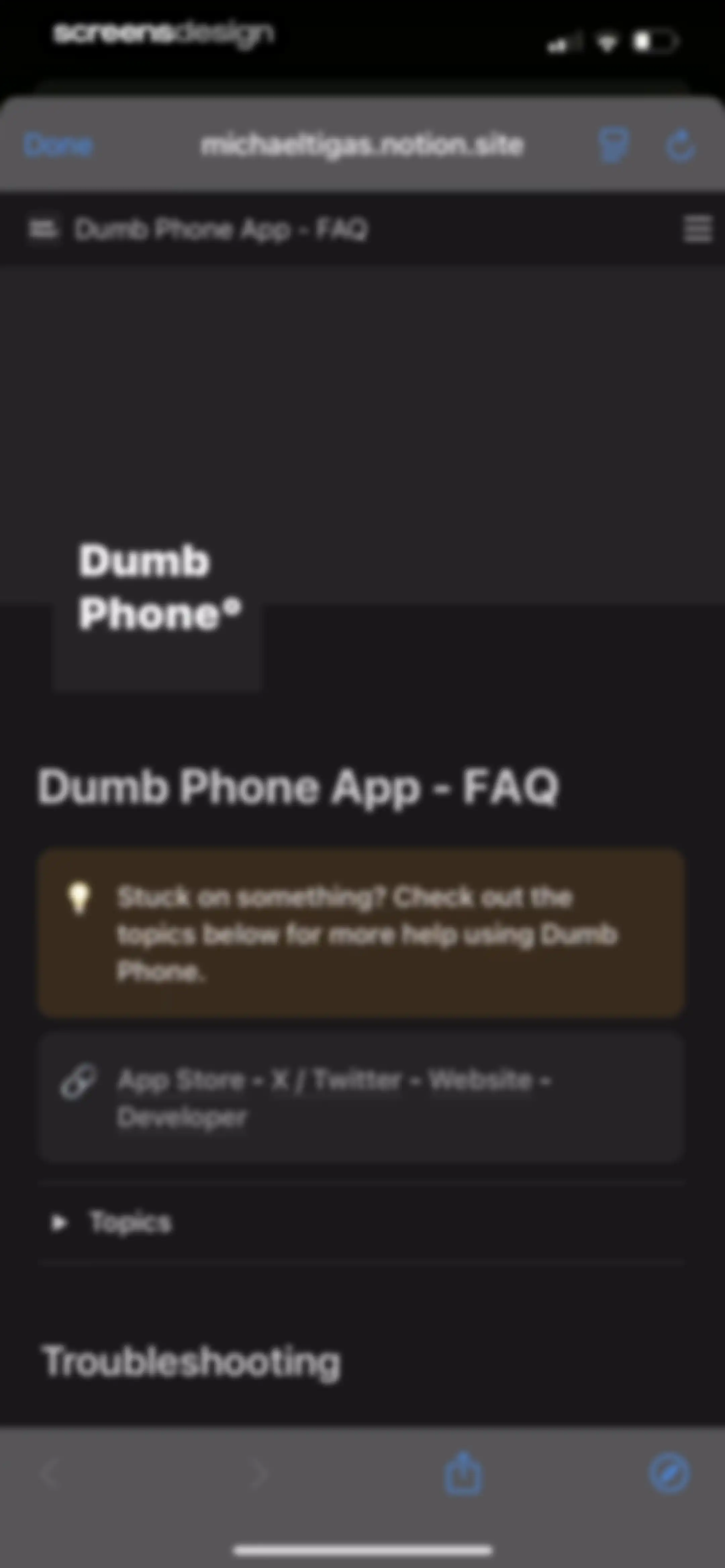 Dumb Phone (dp) screen 95