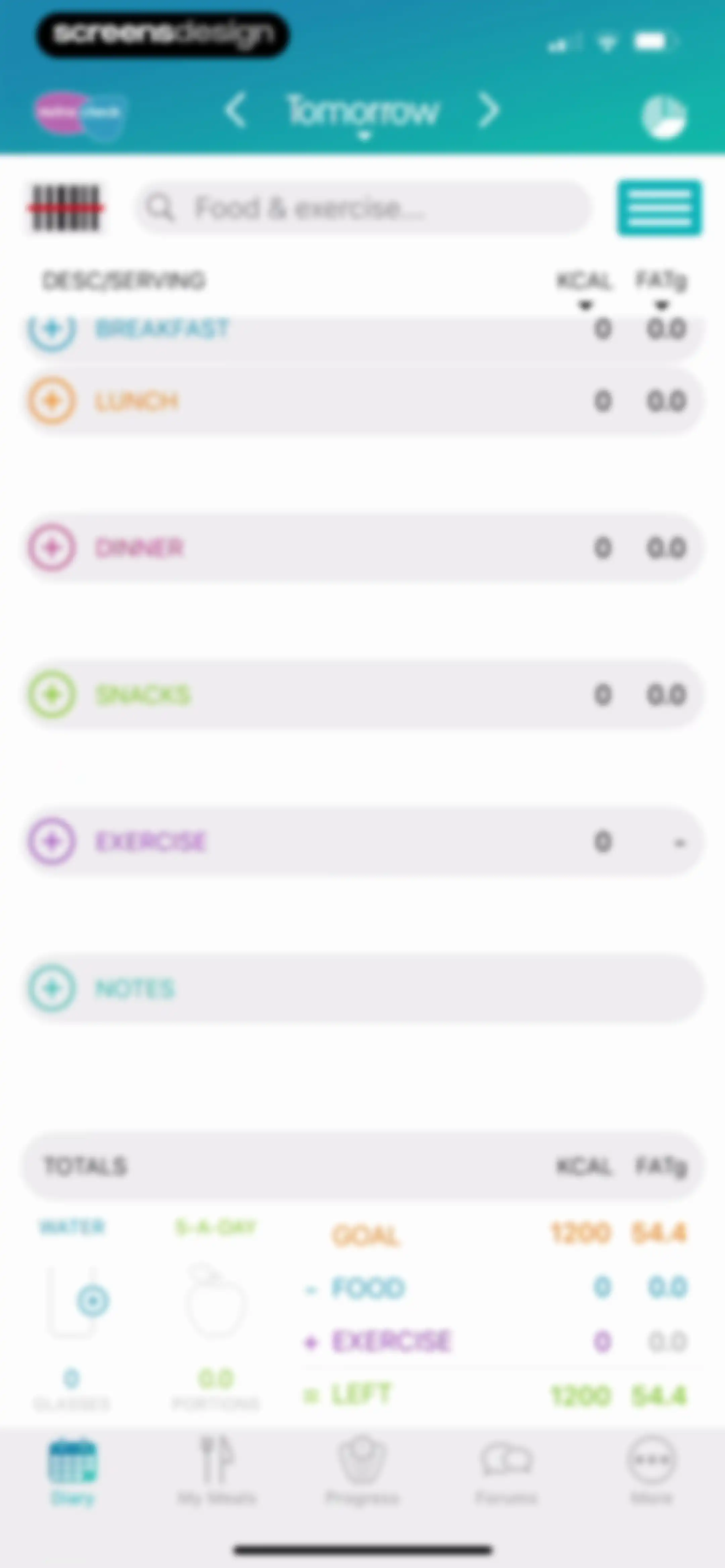 Calorie Counter + screen 84