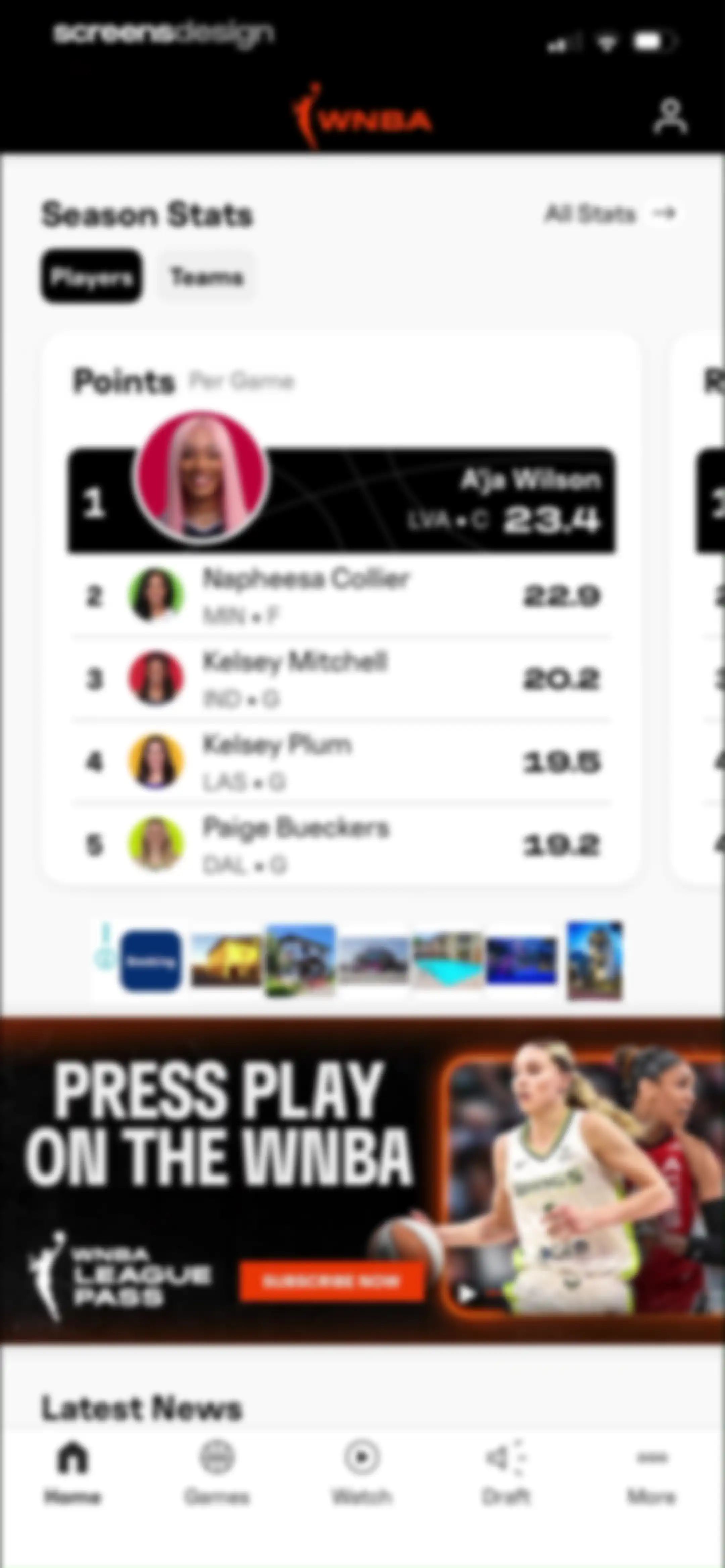 WNBA: Live Games & Scores screen 46