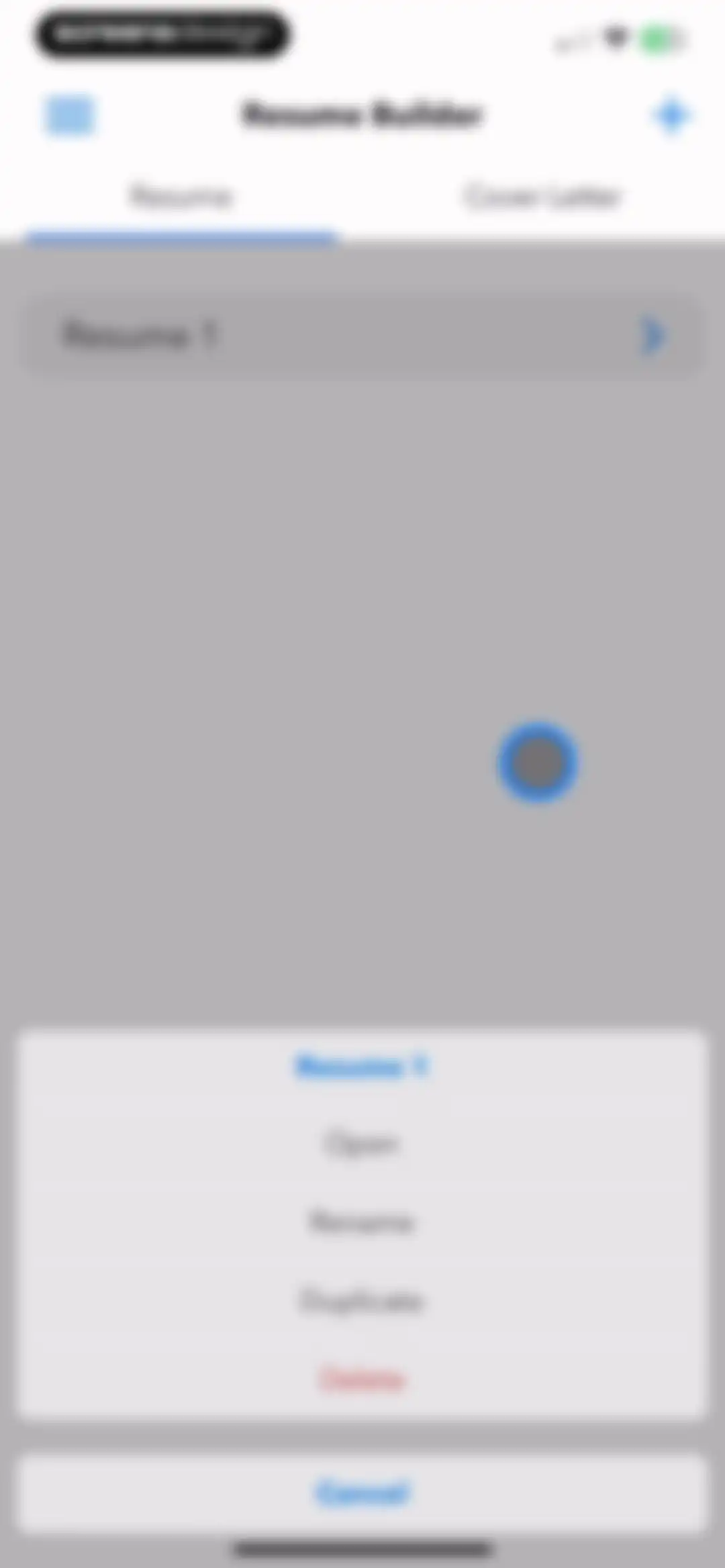 Resume Builder⁺ screen 7