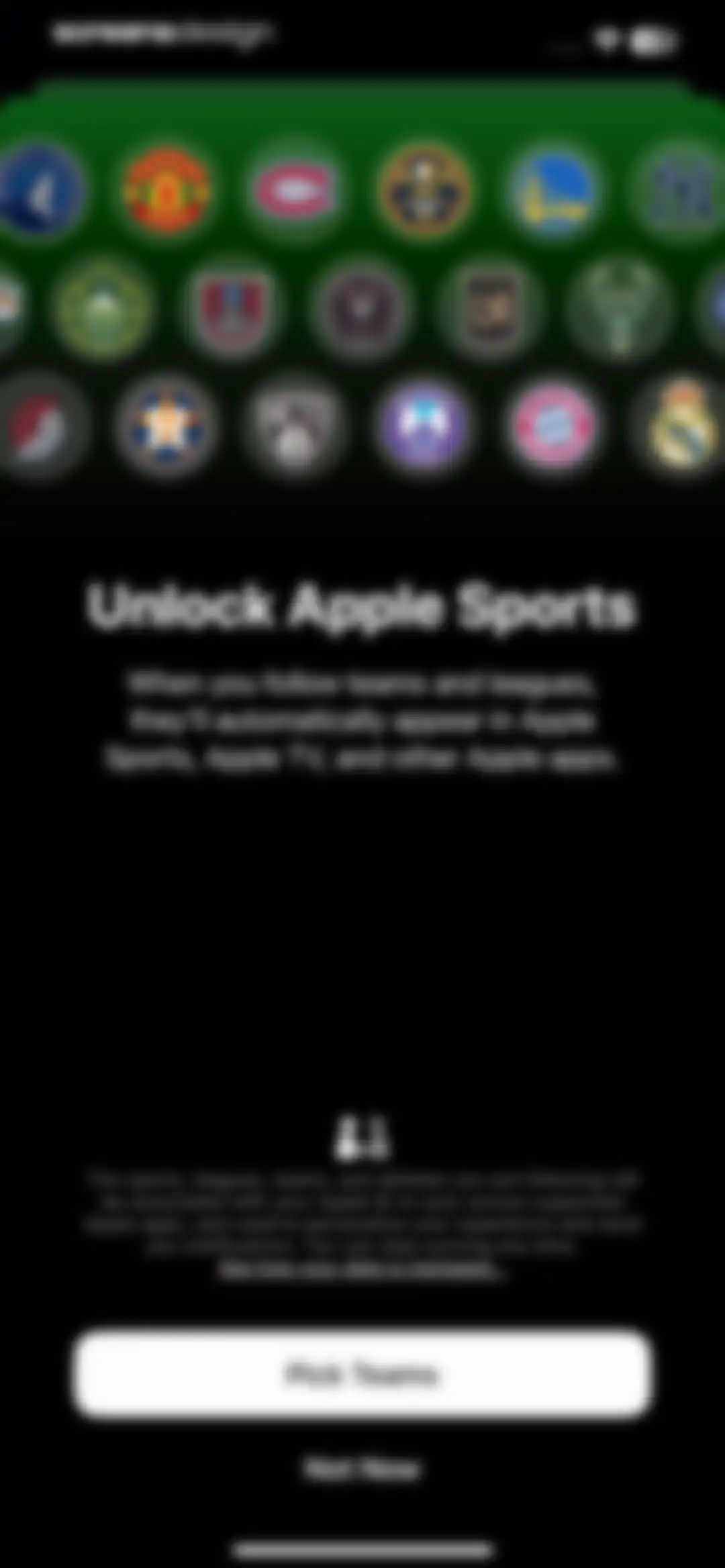 Apple Sports screen 6