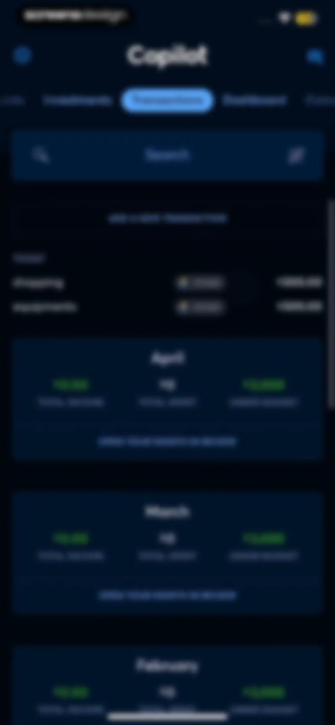 Copilot: Track & Budget Money screen 53