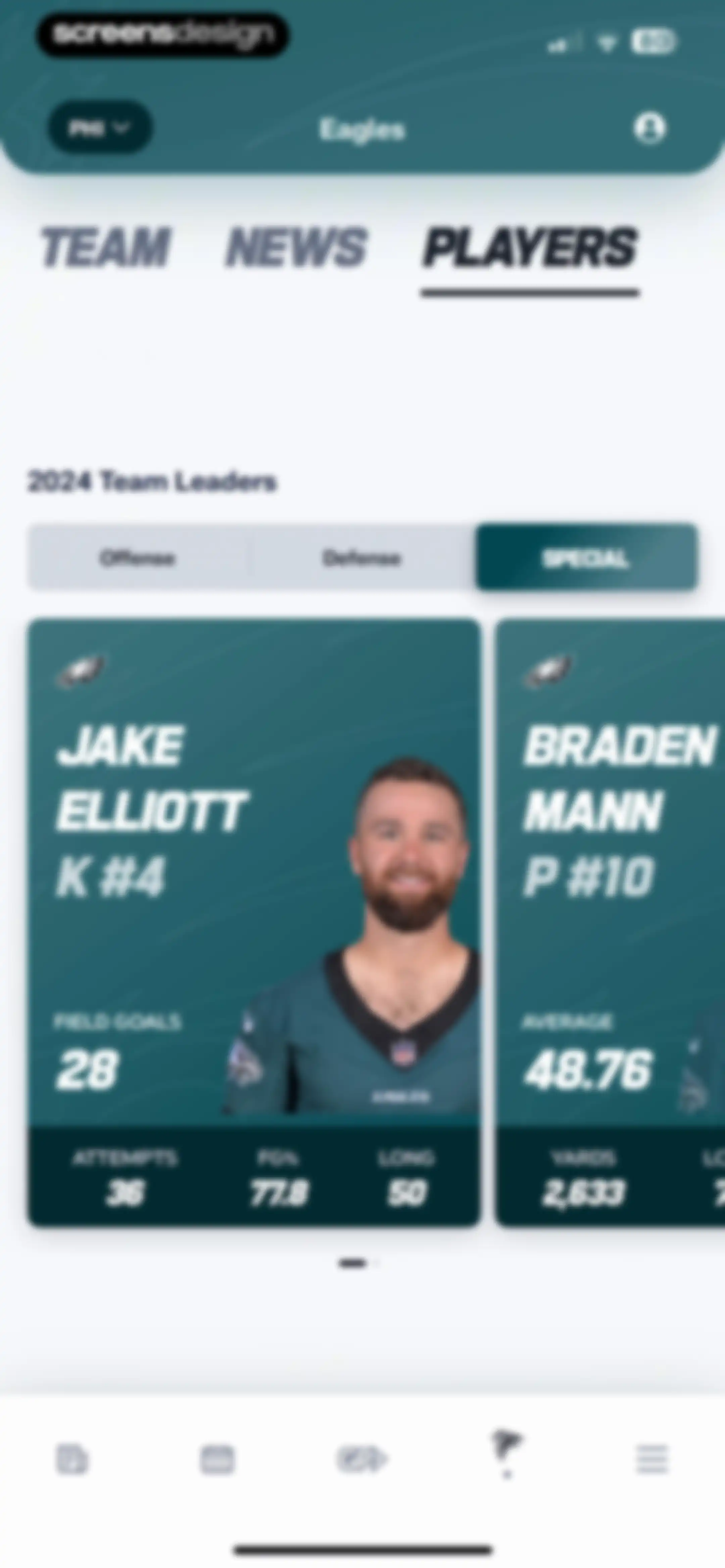 NFL screen 118
