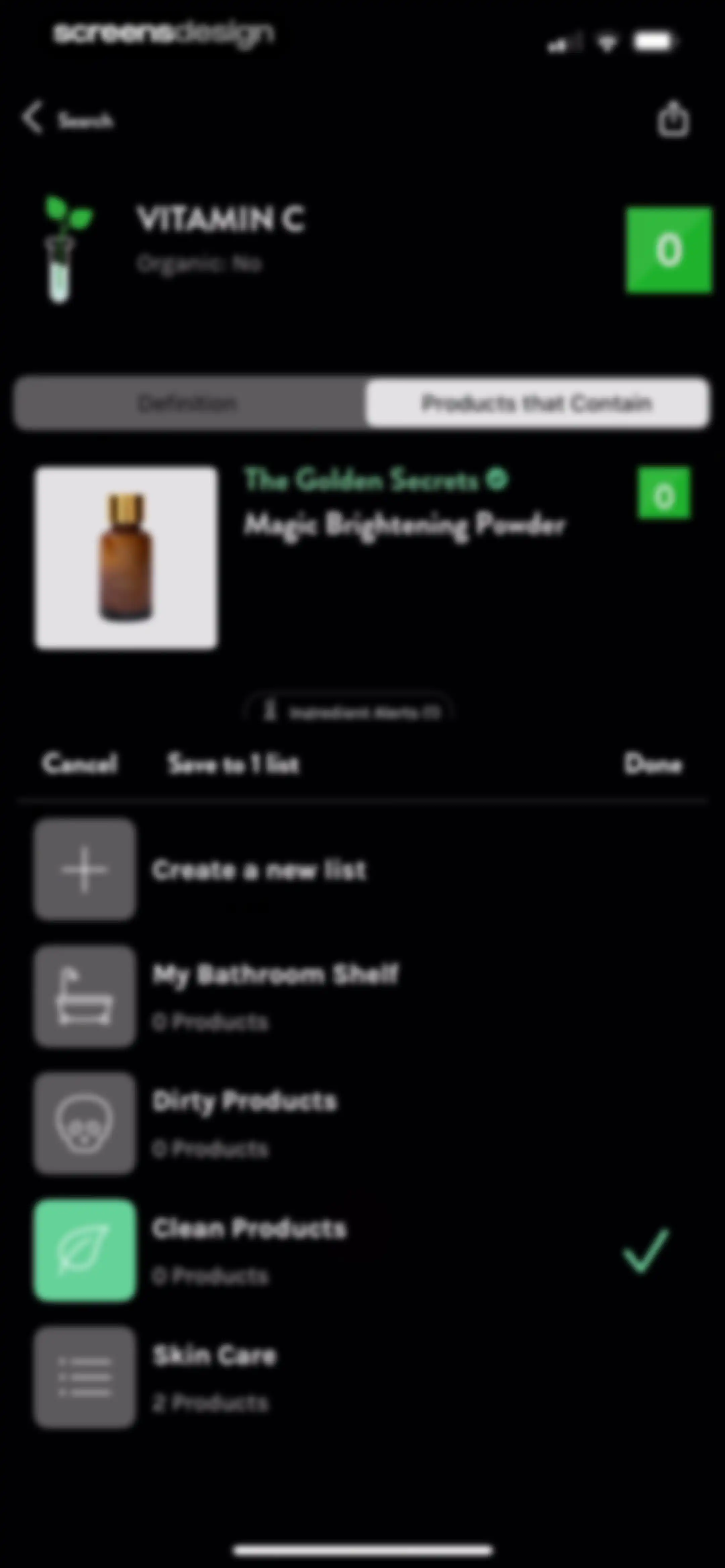 Think Dirty – Shop Clean screen 87
