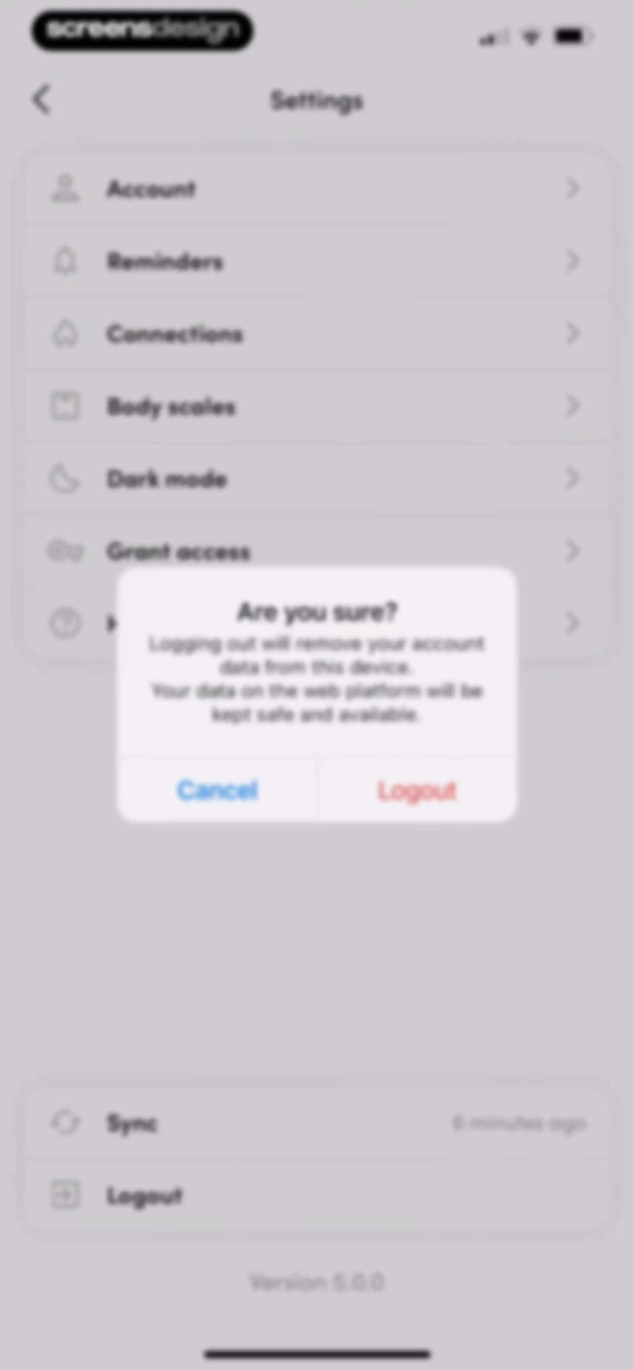 Calories and nutrition tracker screen 119