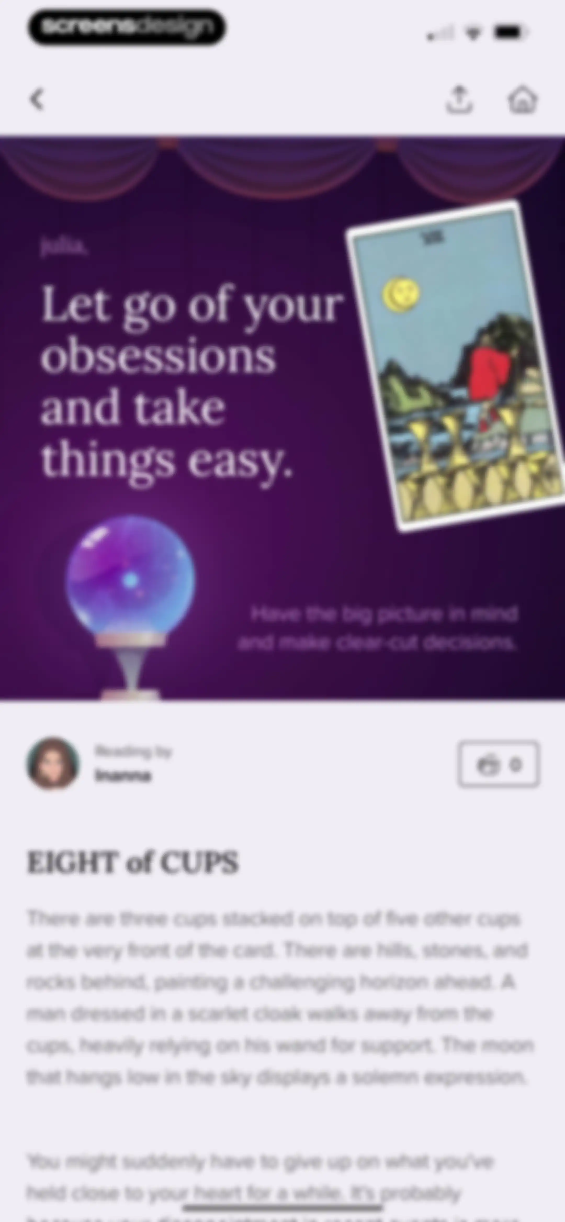 FORCETELLER: Daily Horoscope screen 86