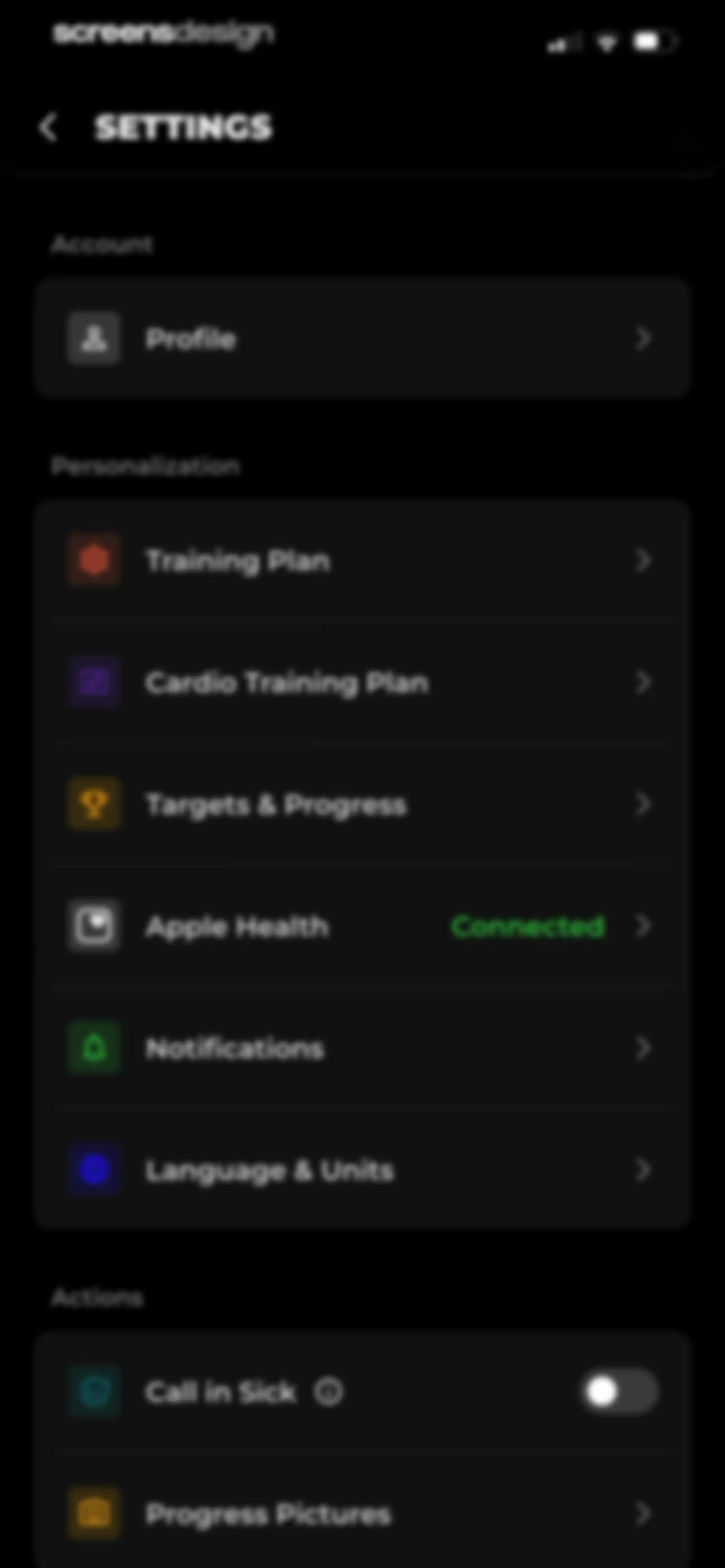 MCI - Personal Training AI screen 186