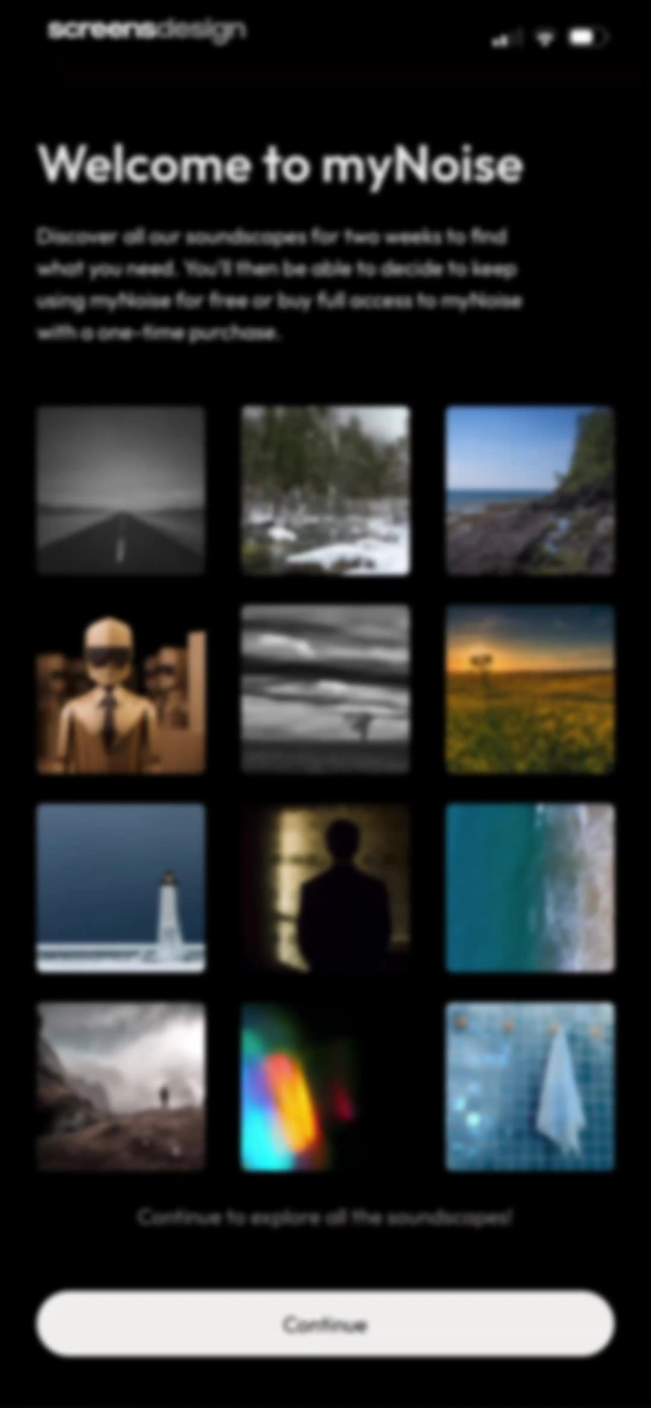 myNoise: Focus · Relax · Sleep screen 3