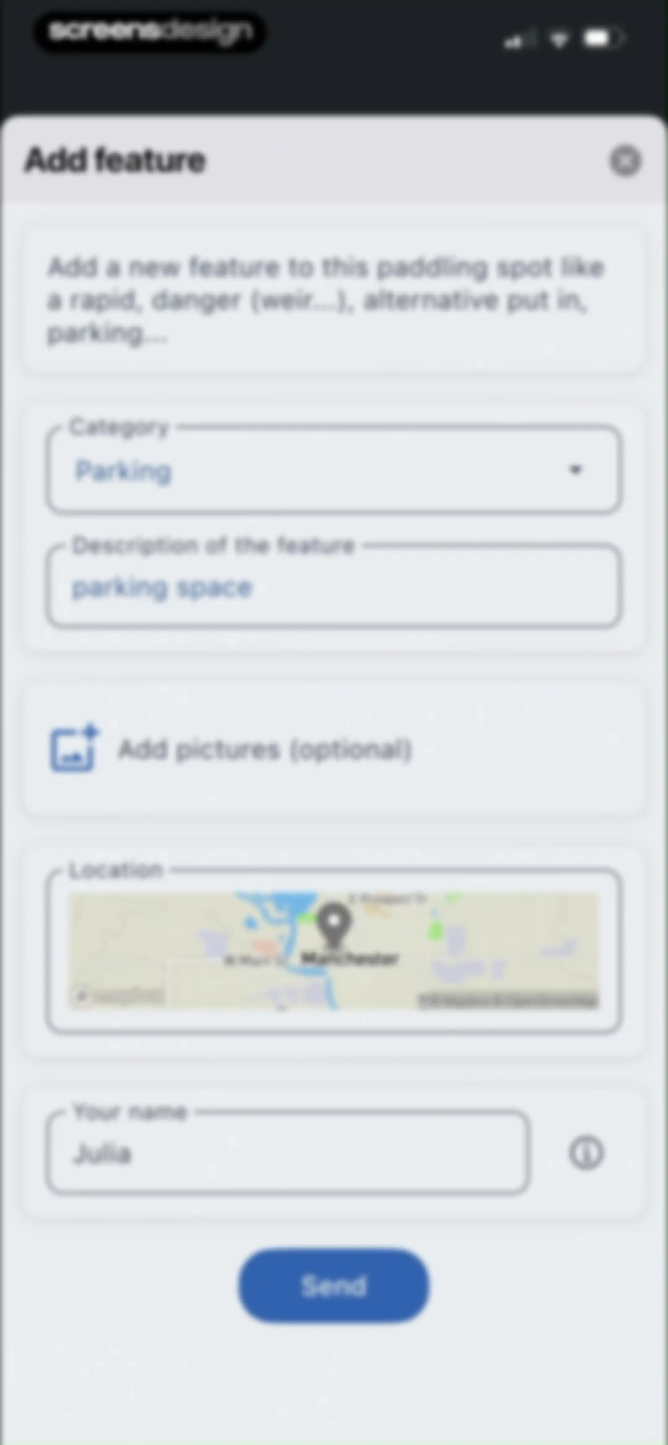 RiverApp - River levels screen 56