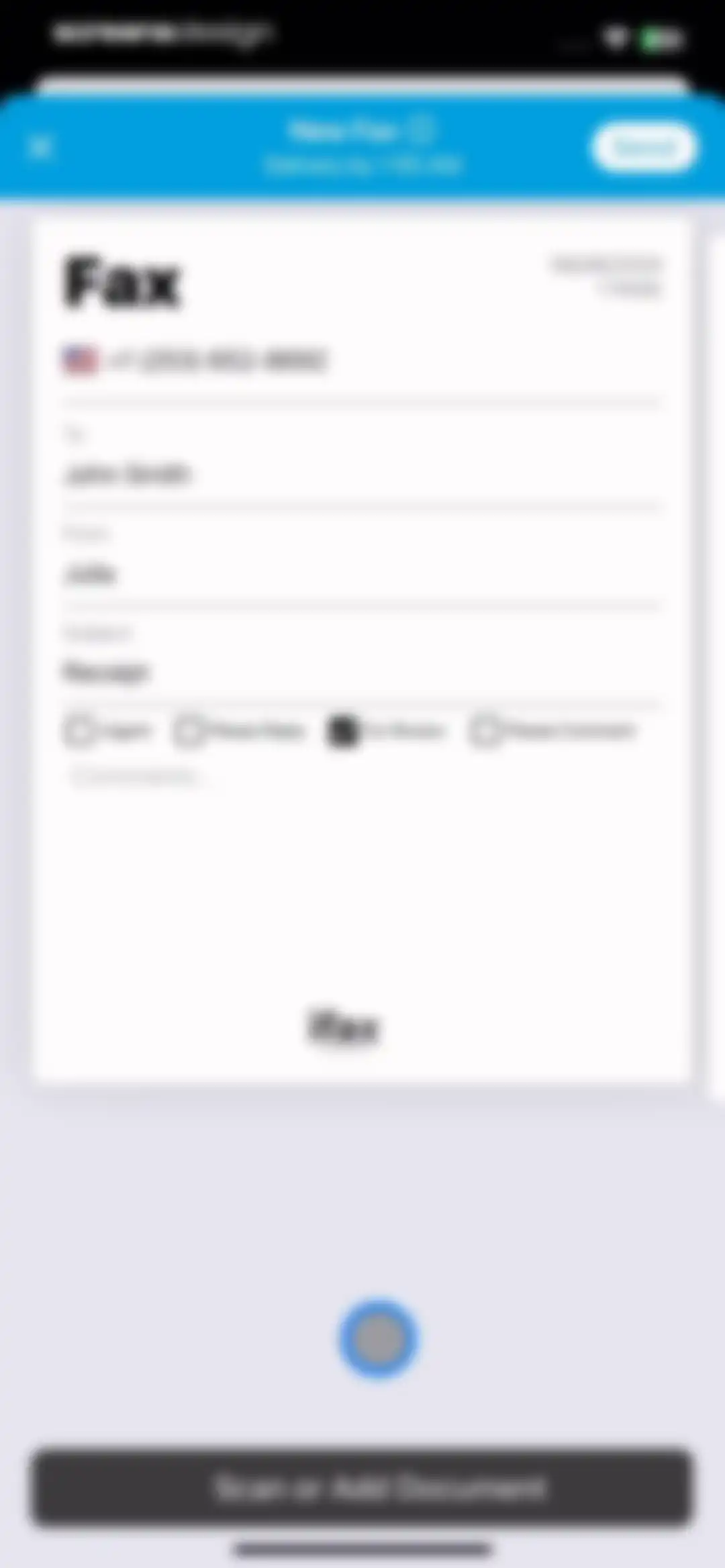 iFax App Send Fax From iPhone screen 24