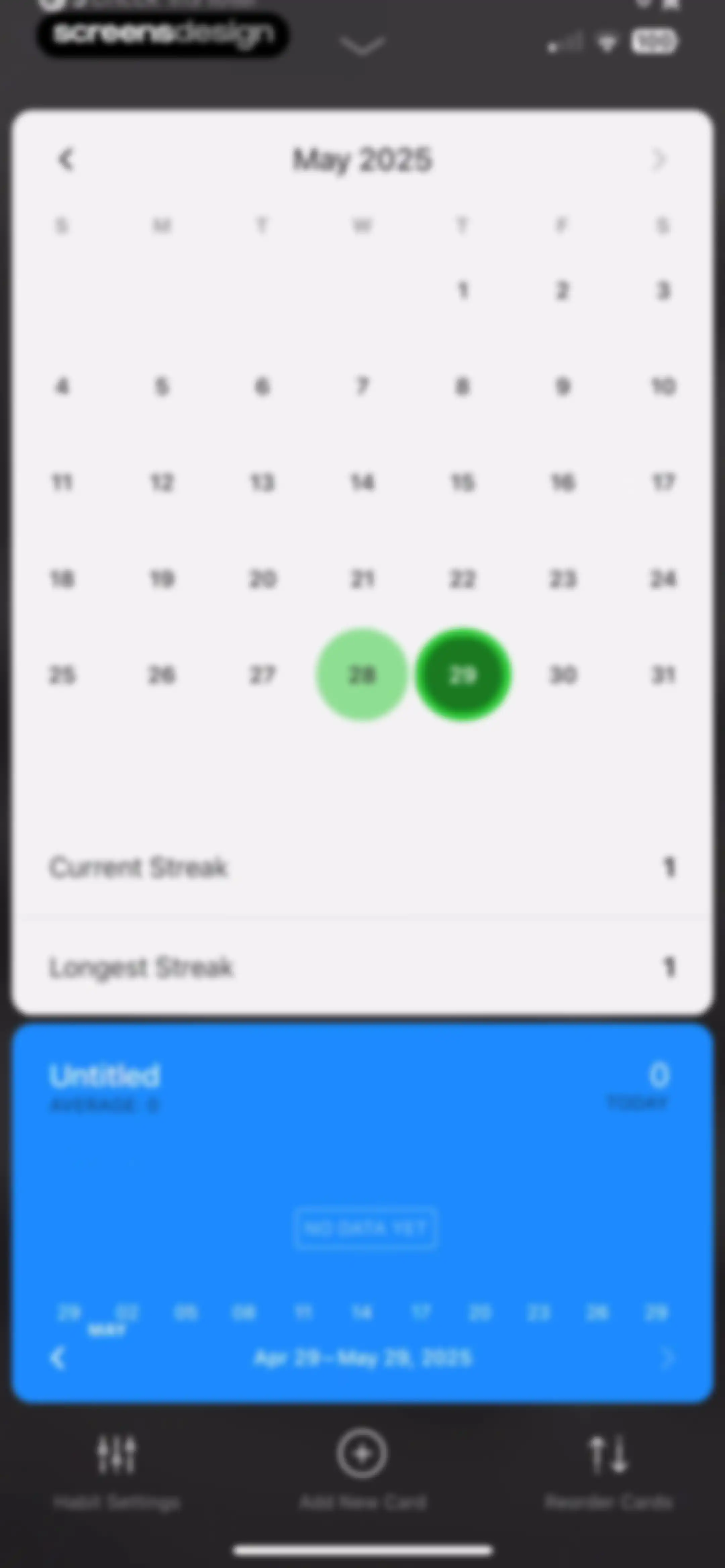Today Habit tracker screen 38