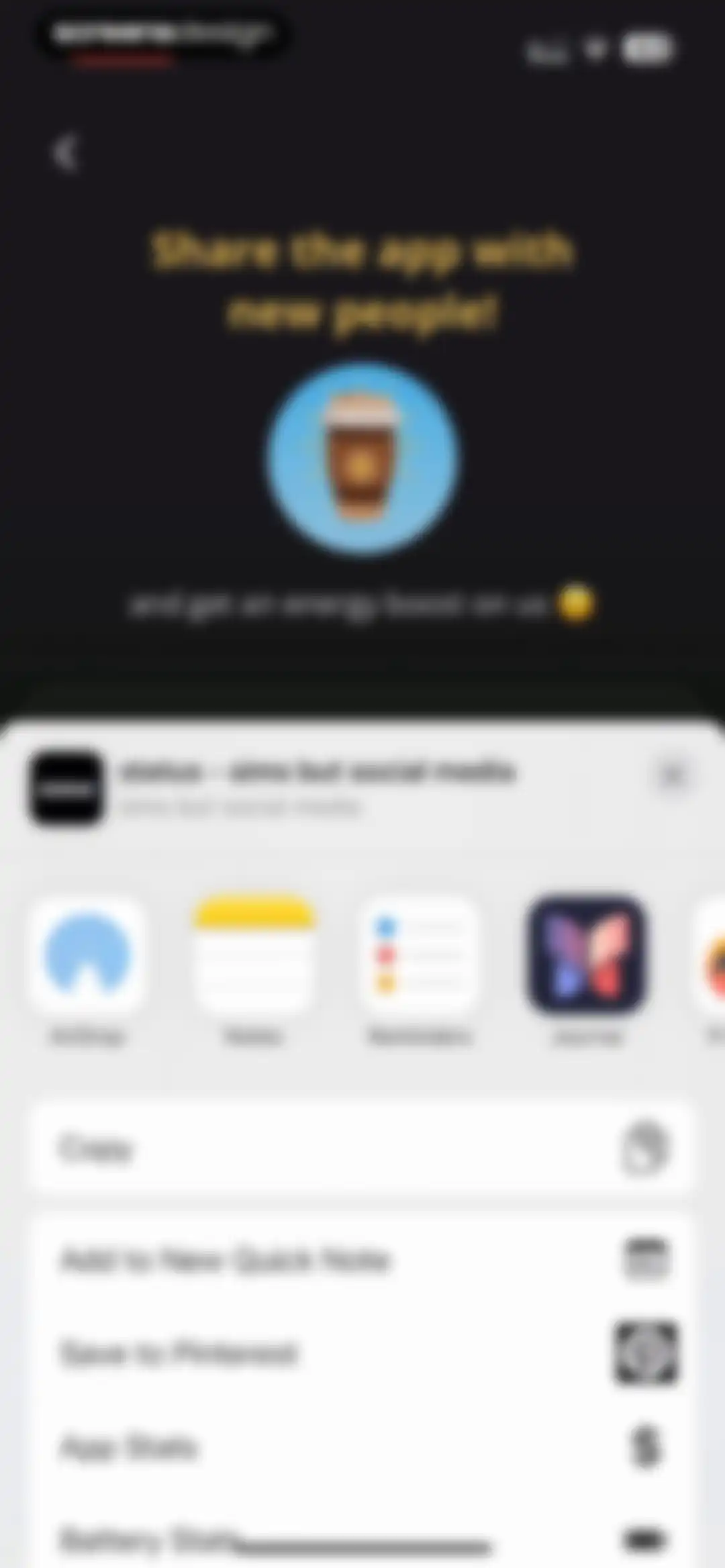 status - sims but social media screen 102