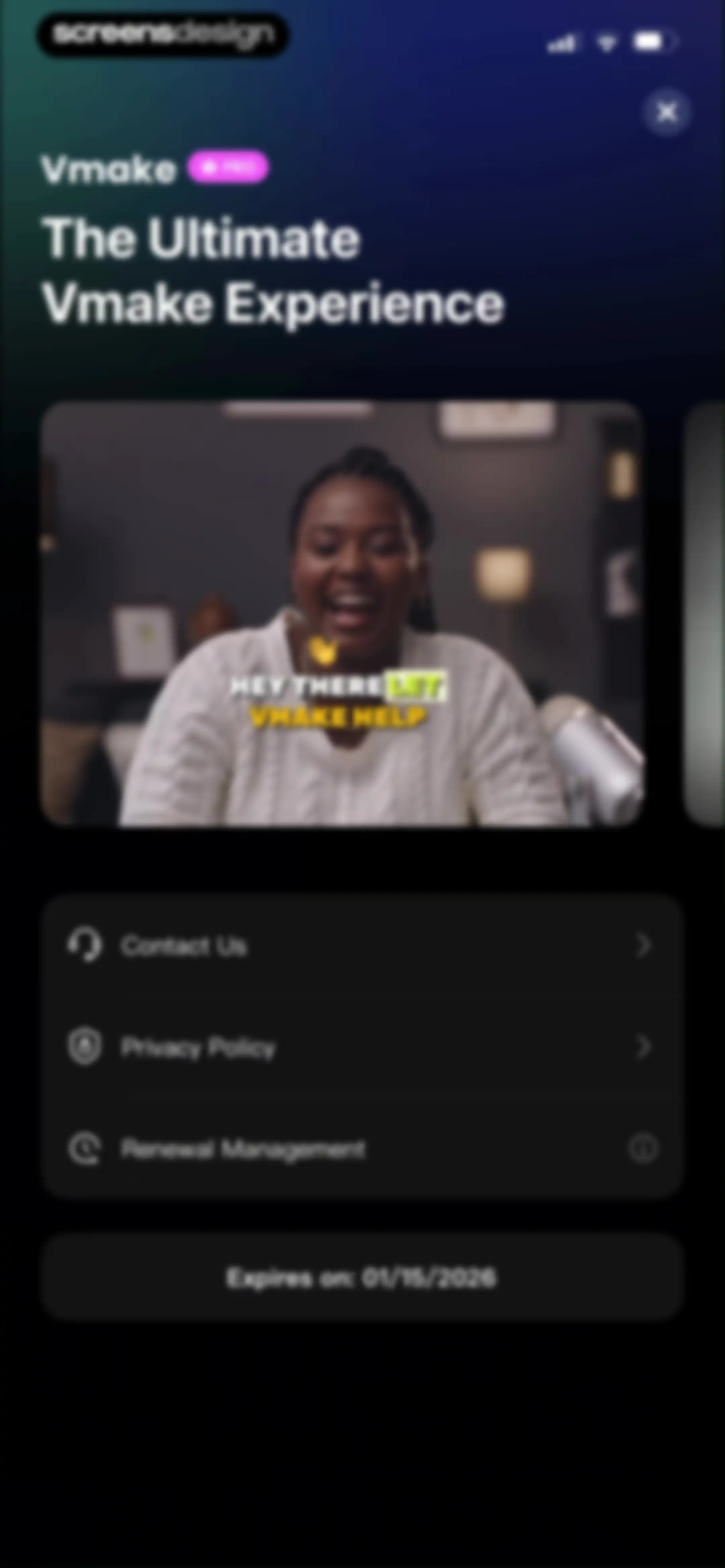 Vmake Labs: create viral video screen 147