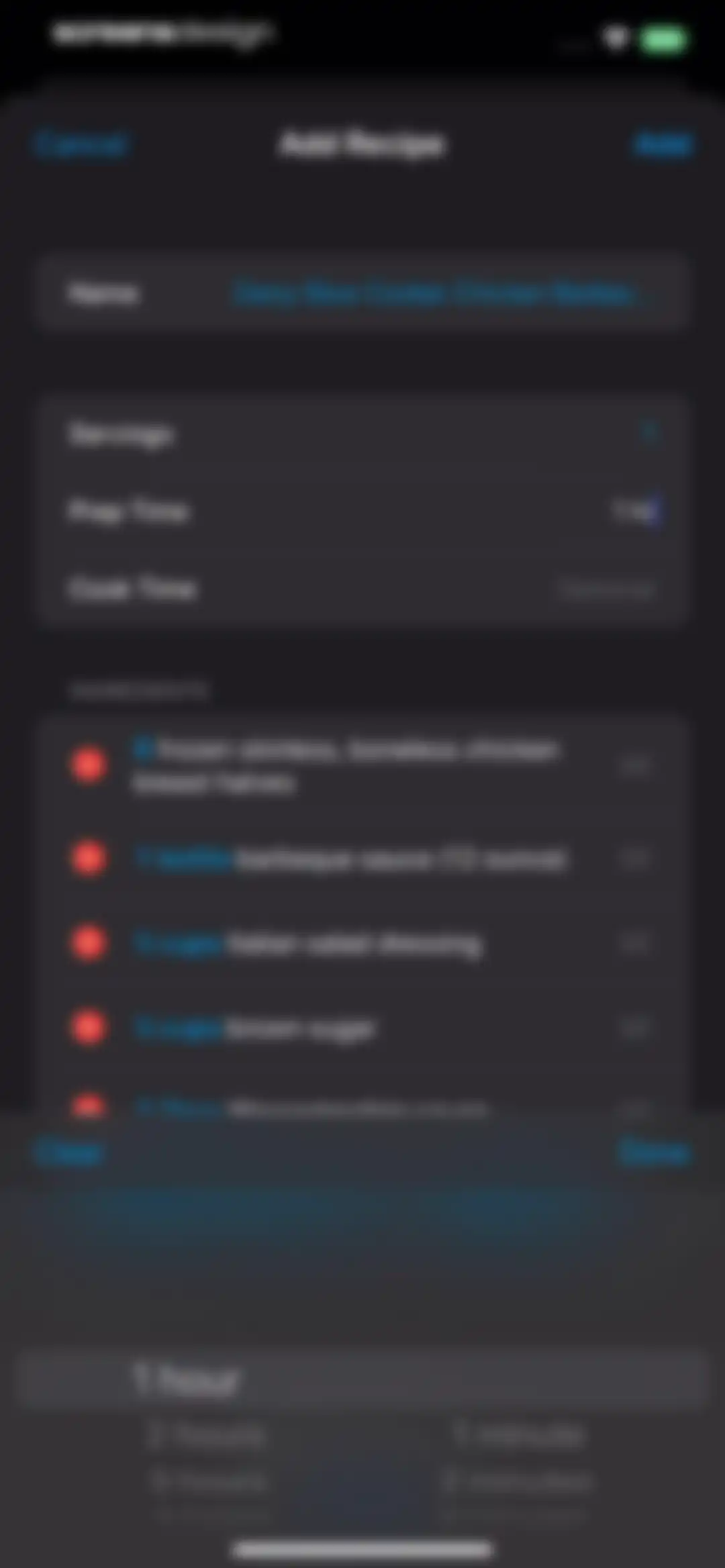 Crouton: Recipe Manager screen 8