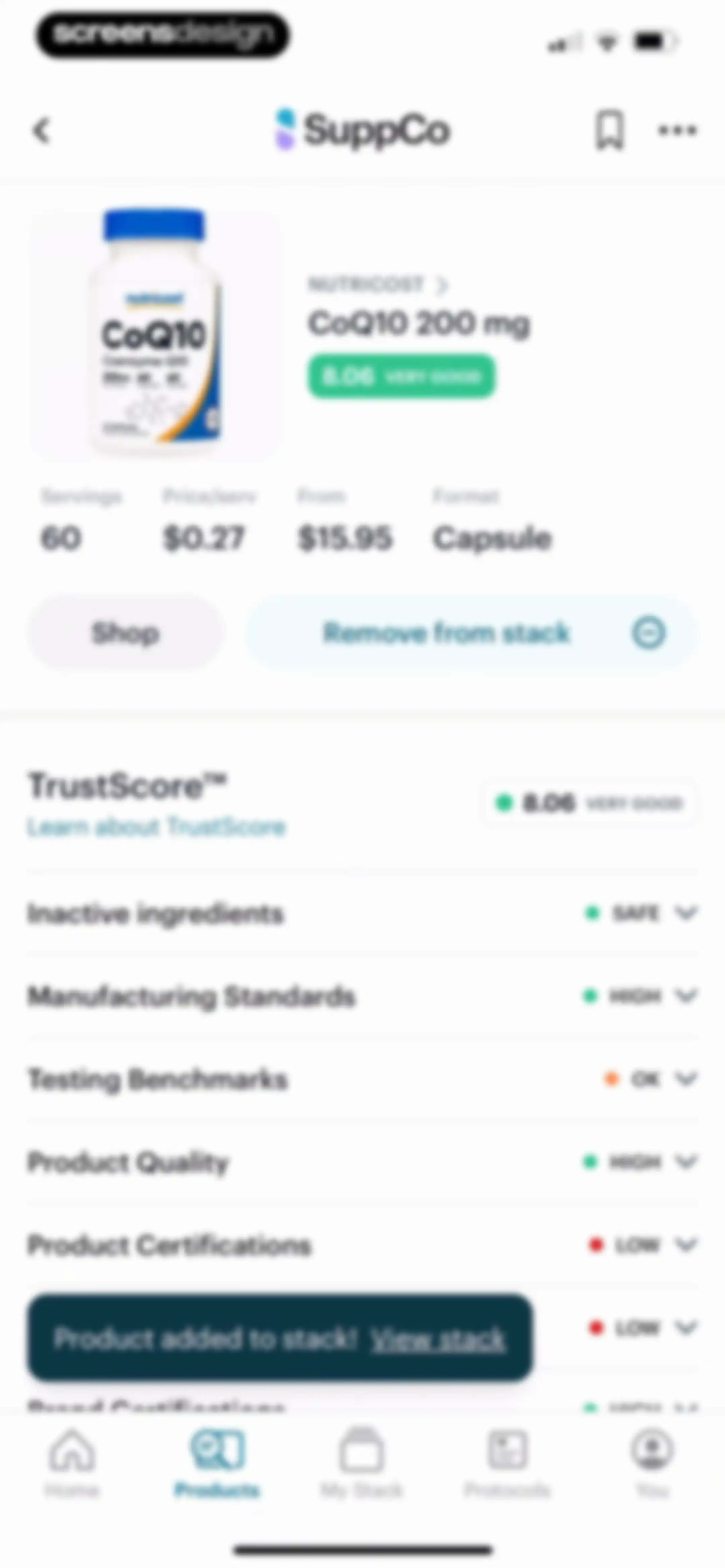 SuppCo: Supplement Scanner screen 57