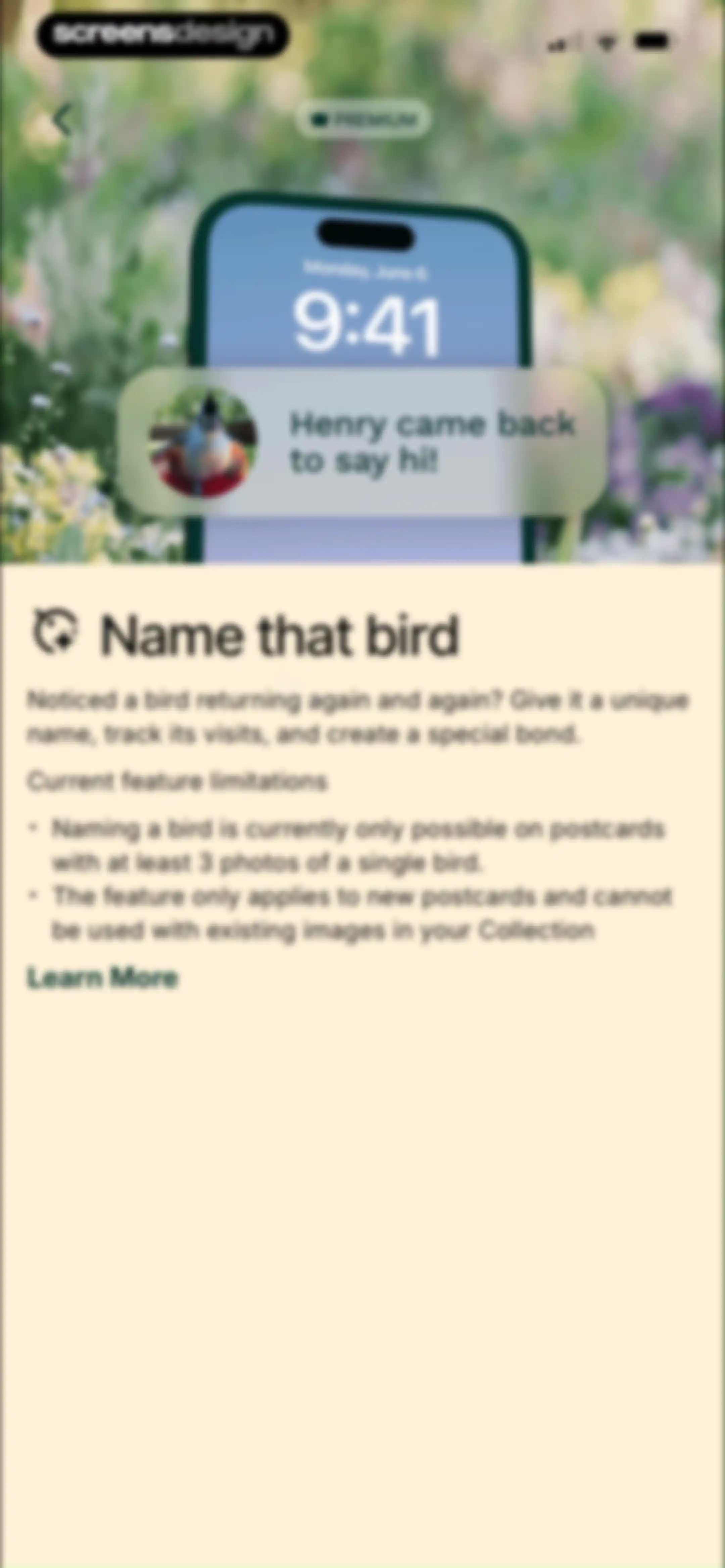 Birdbuddy: ID & Collect Birds screen 106