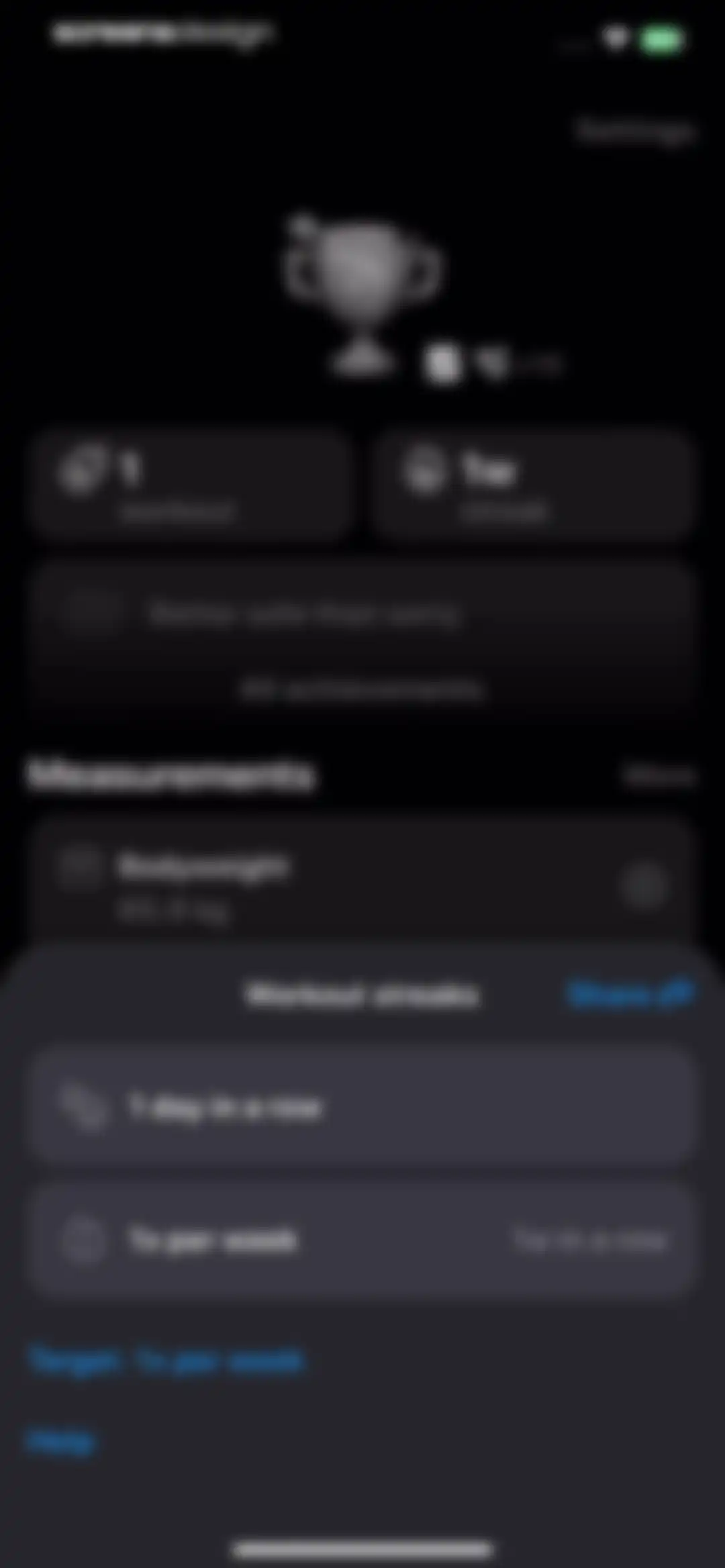 Gym Workout Alpha Progression screen 84