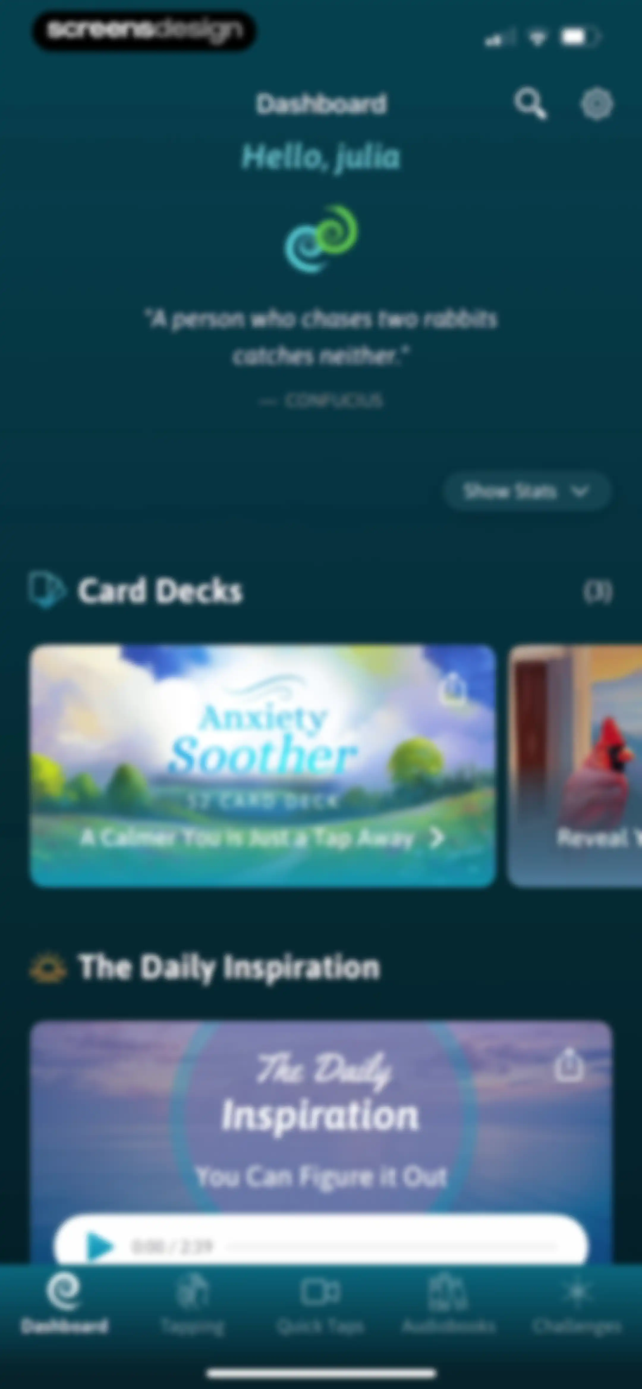 The Tapping Solution screen 37