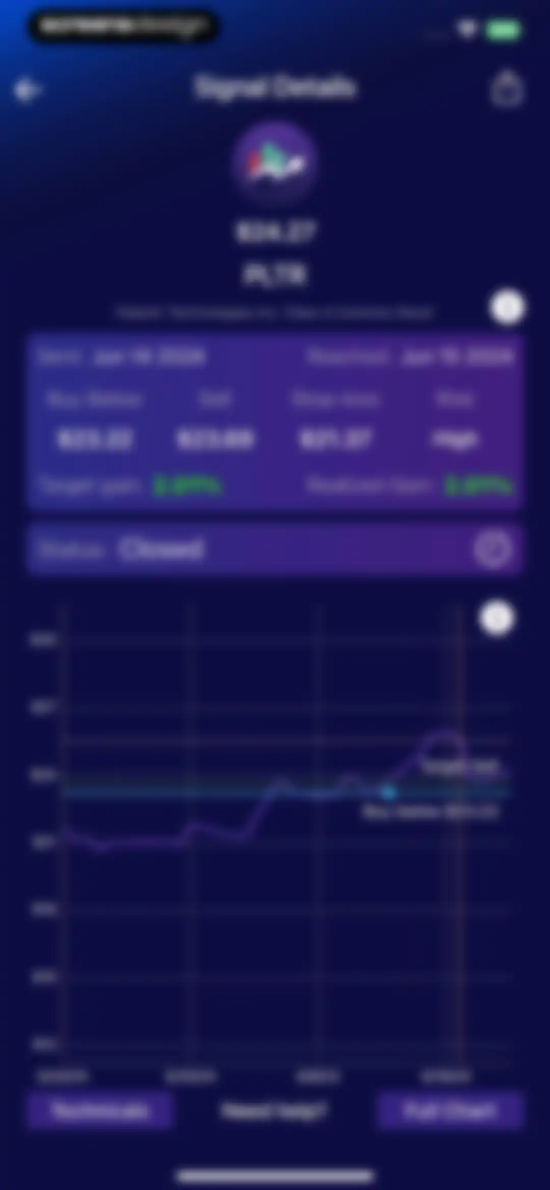 Stocks Alerter screen 34
