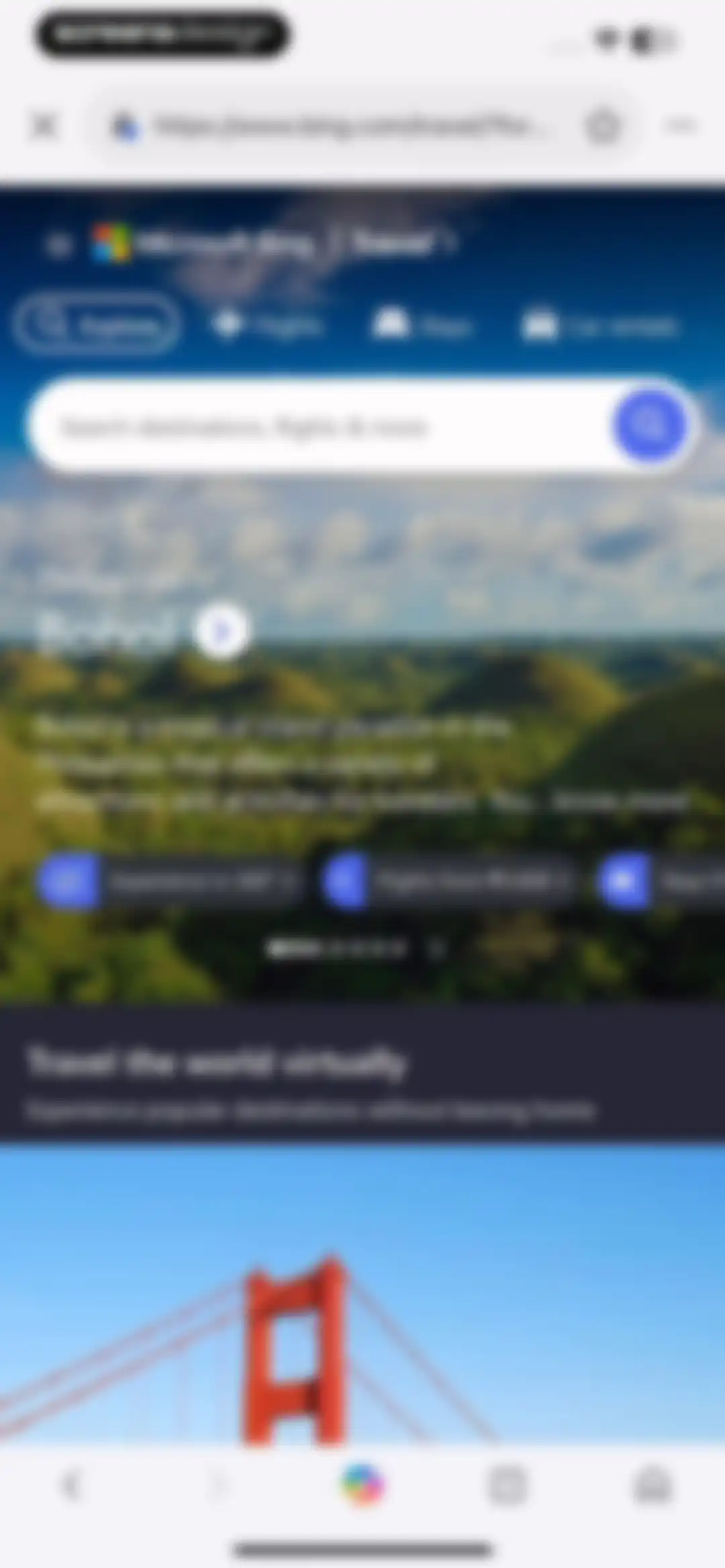 Microsoft Bing Search screen 113