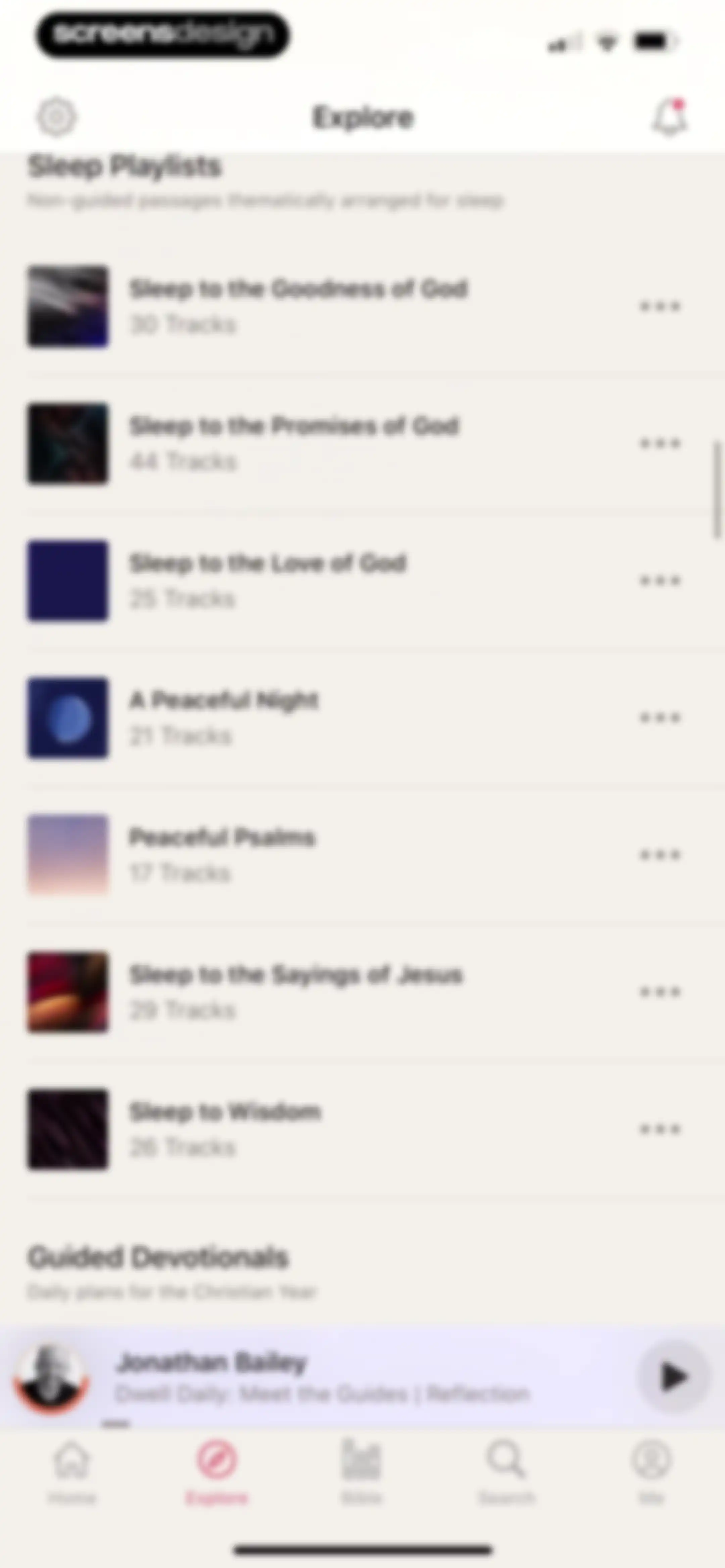 Dwell: Audio Bible screen 73