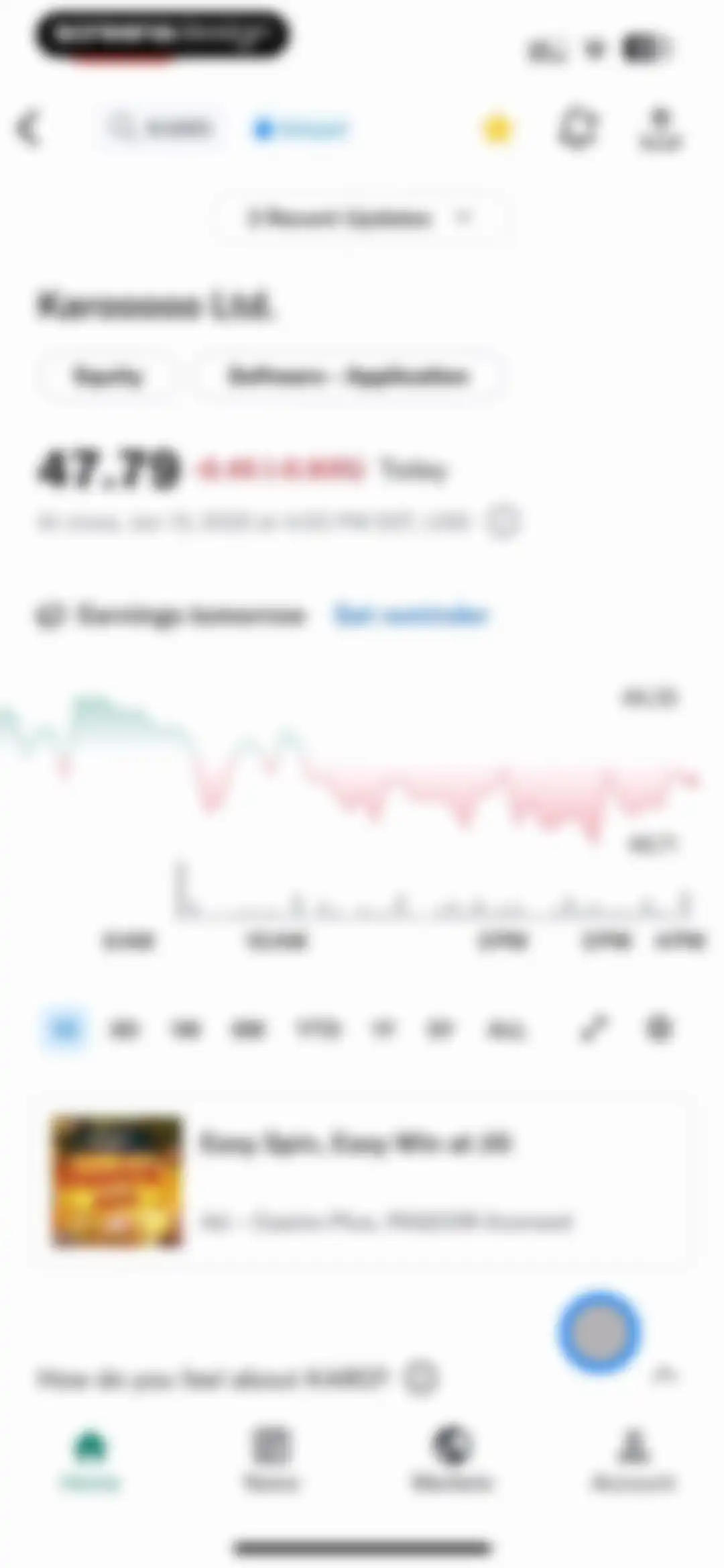 Yahoo Finance: Stocks, Markets screen 149