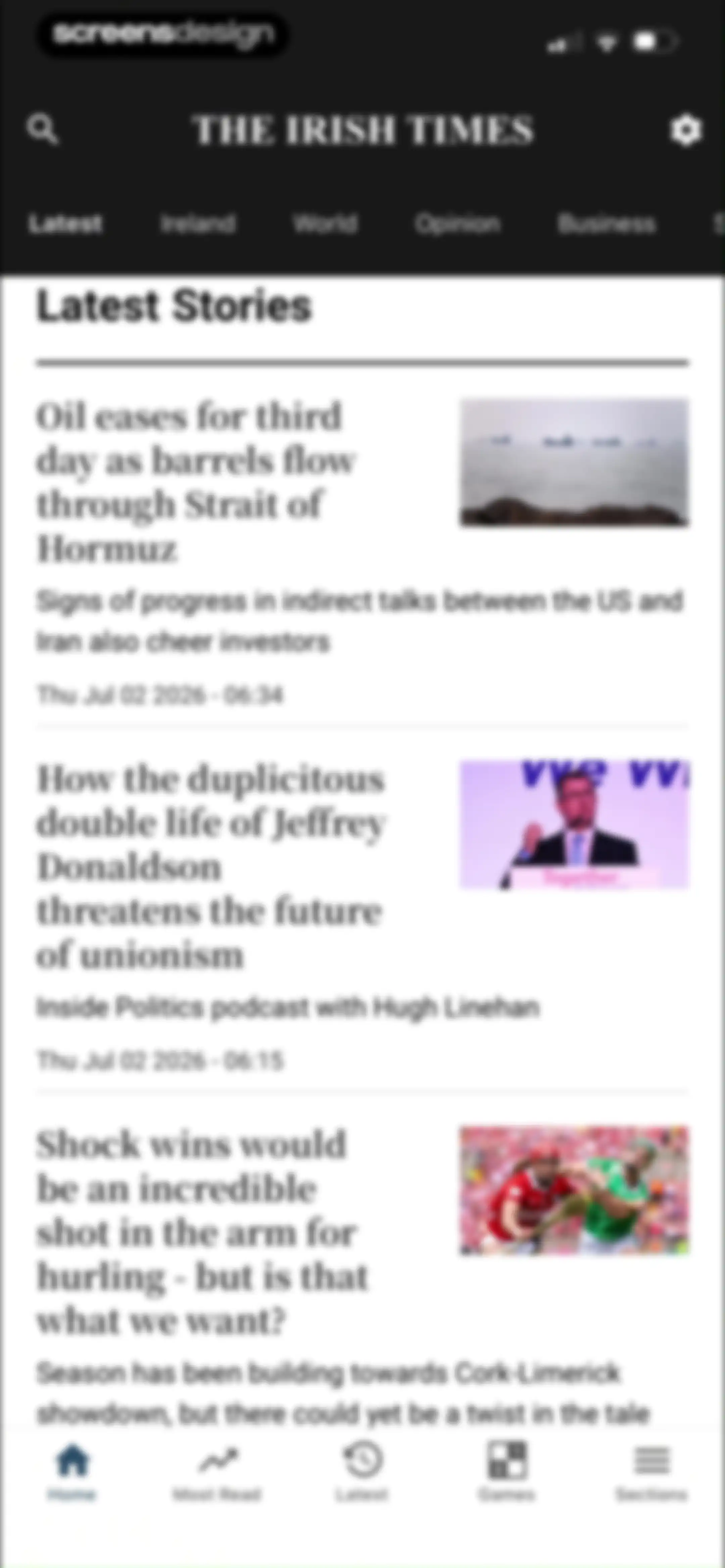 The Irish Times screen 27