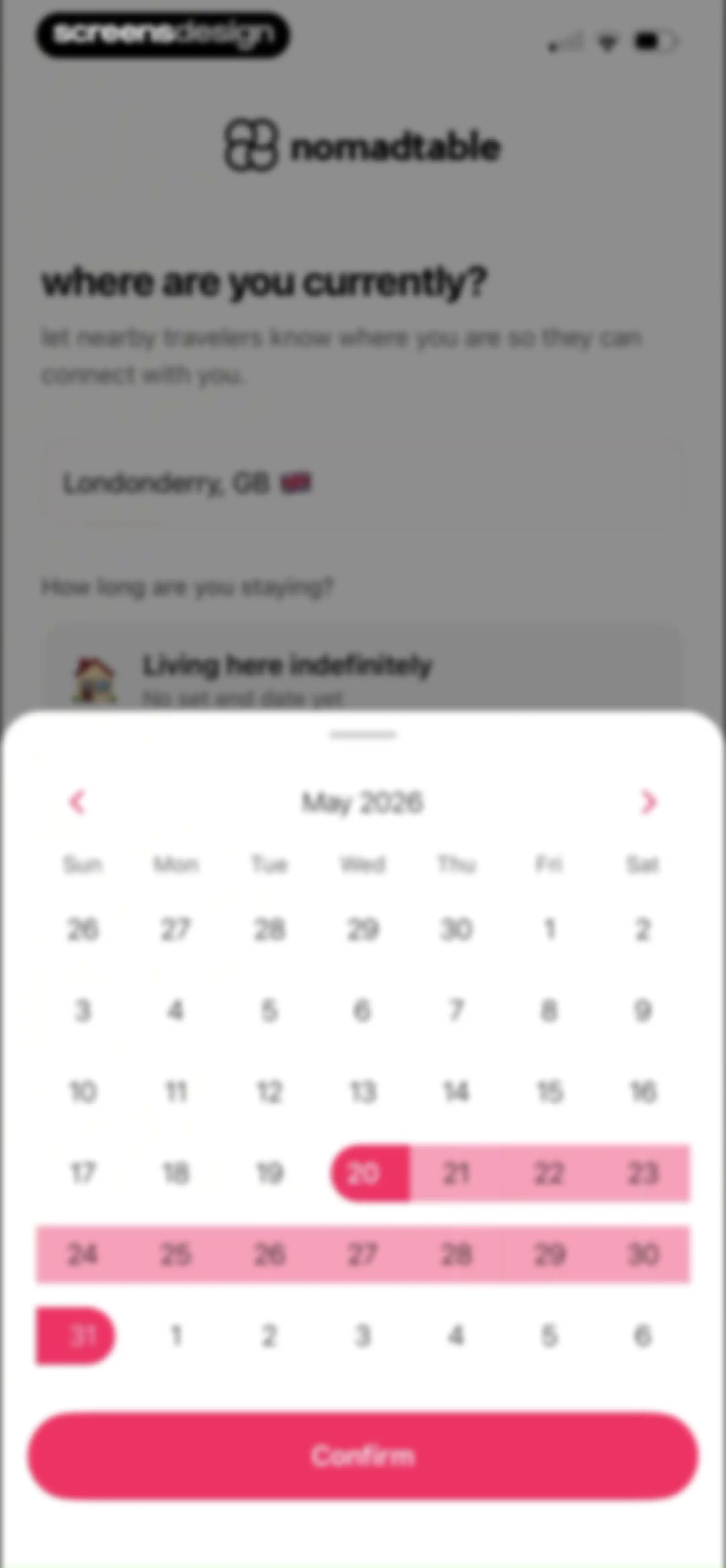 nomadtable: travel friends screen 17