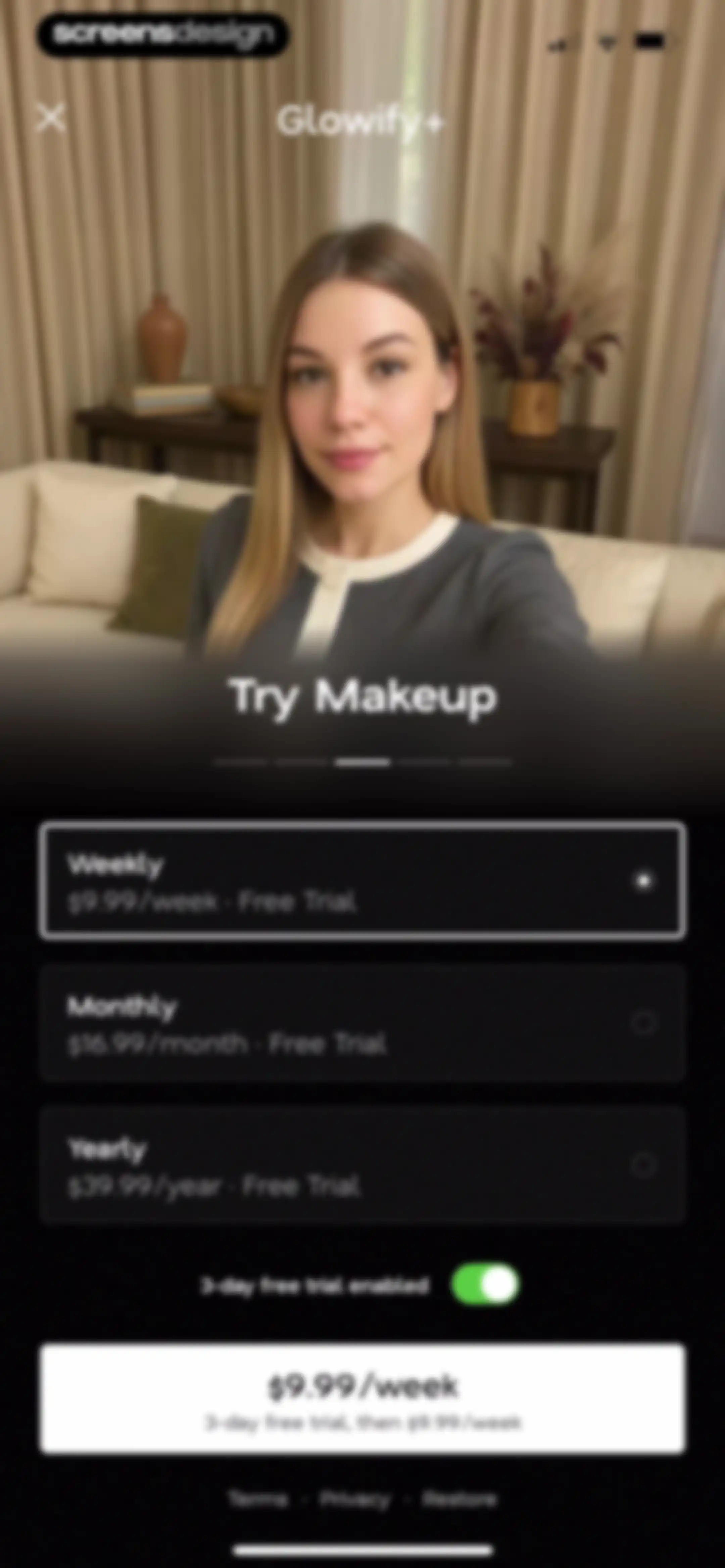Glowify - AI Hairstyle Try On screen 66