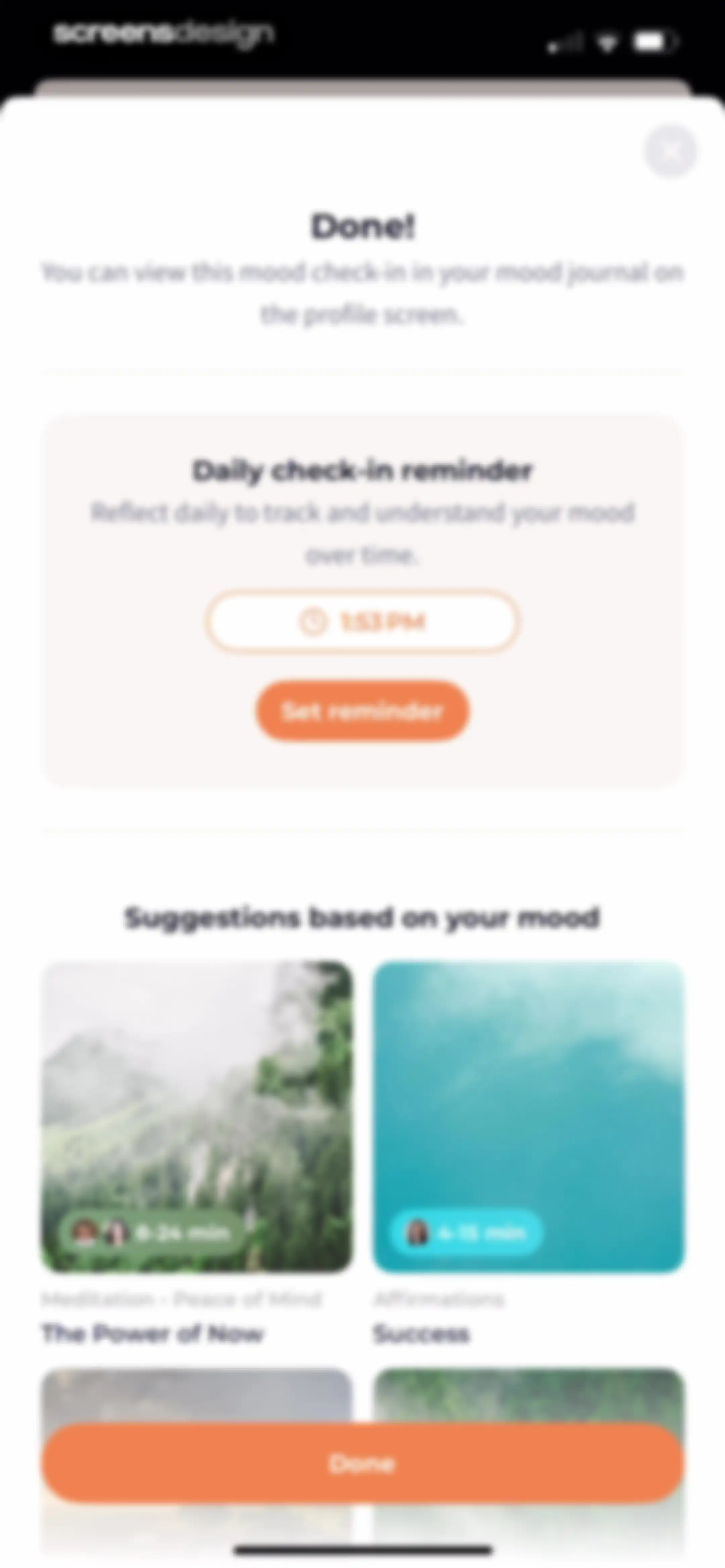 Meditation Moments - Guided screen 17
