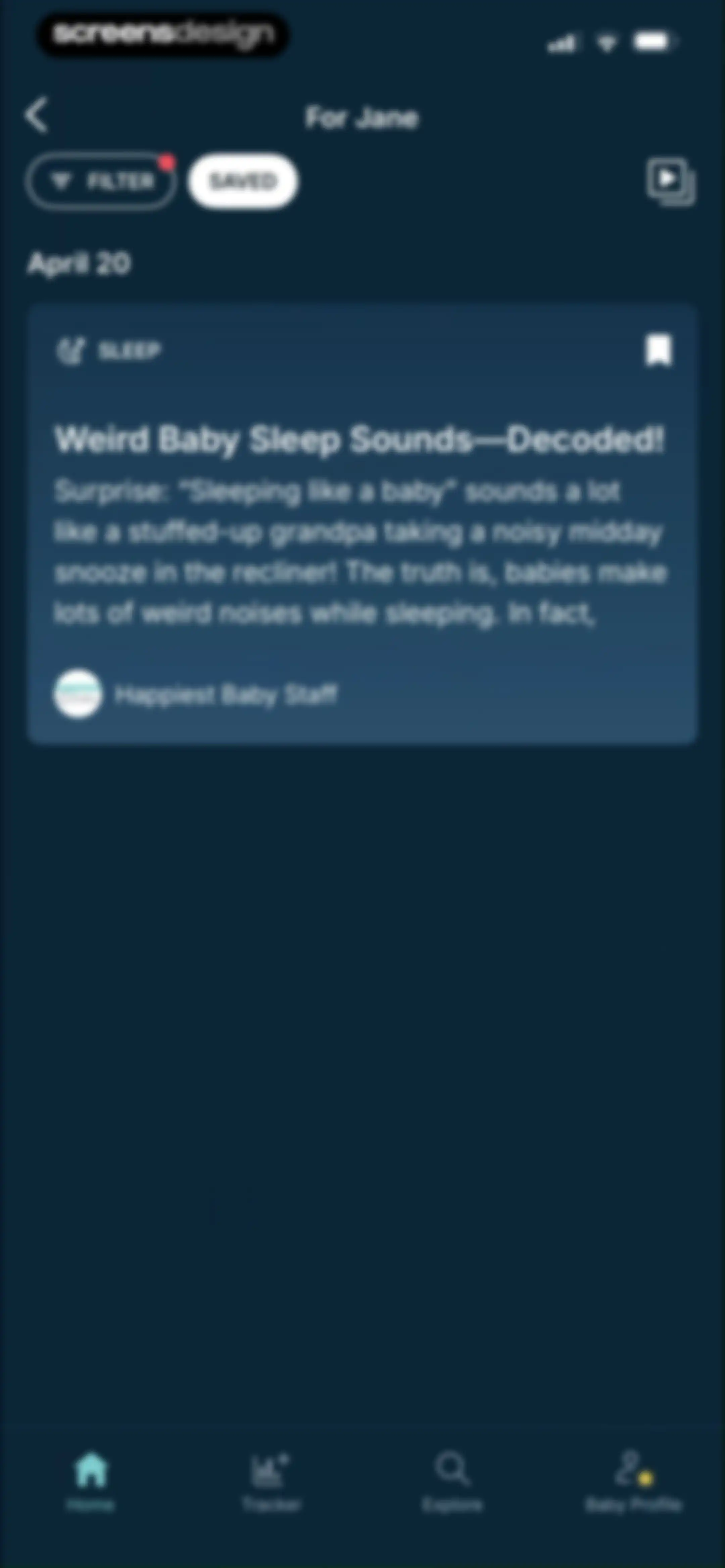 Happiest Baby, makers of SNOO screen 59