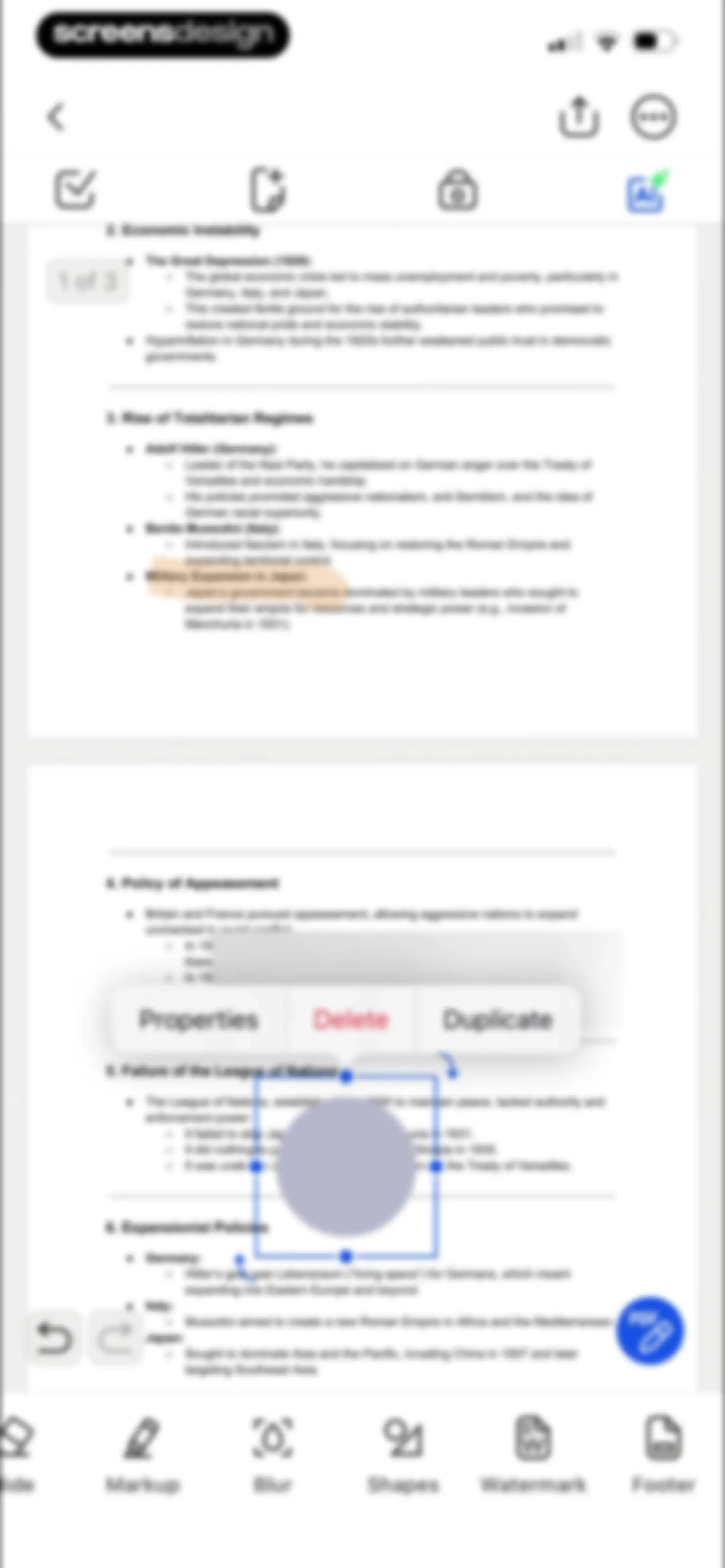 Forma: PDF Document Editor screen 47