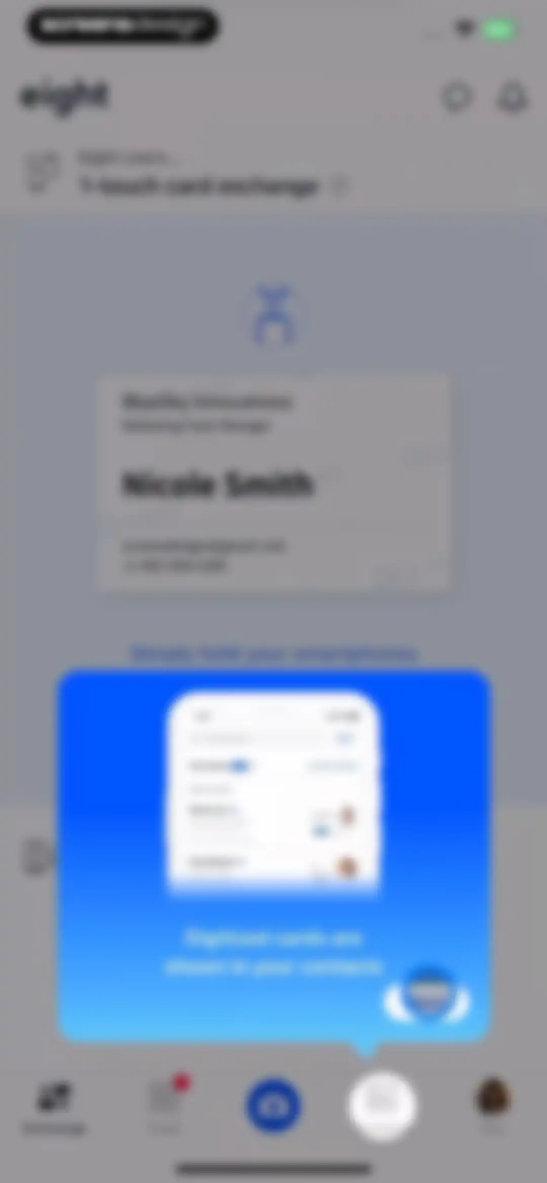 Eight: Business Card Manager screen 25