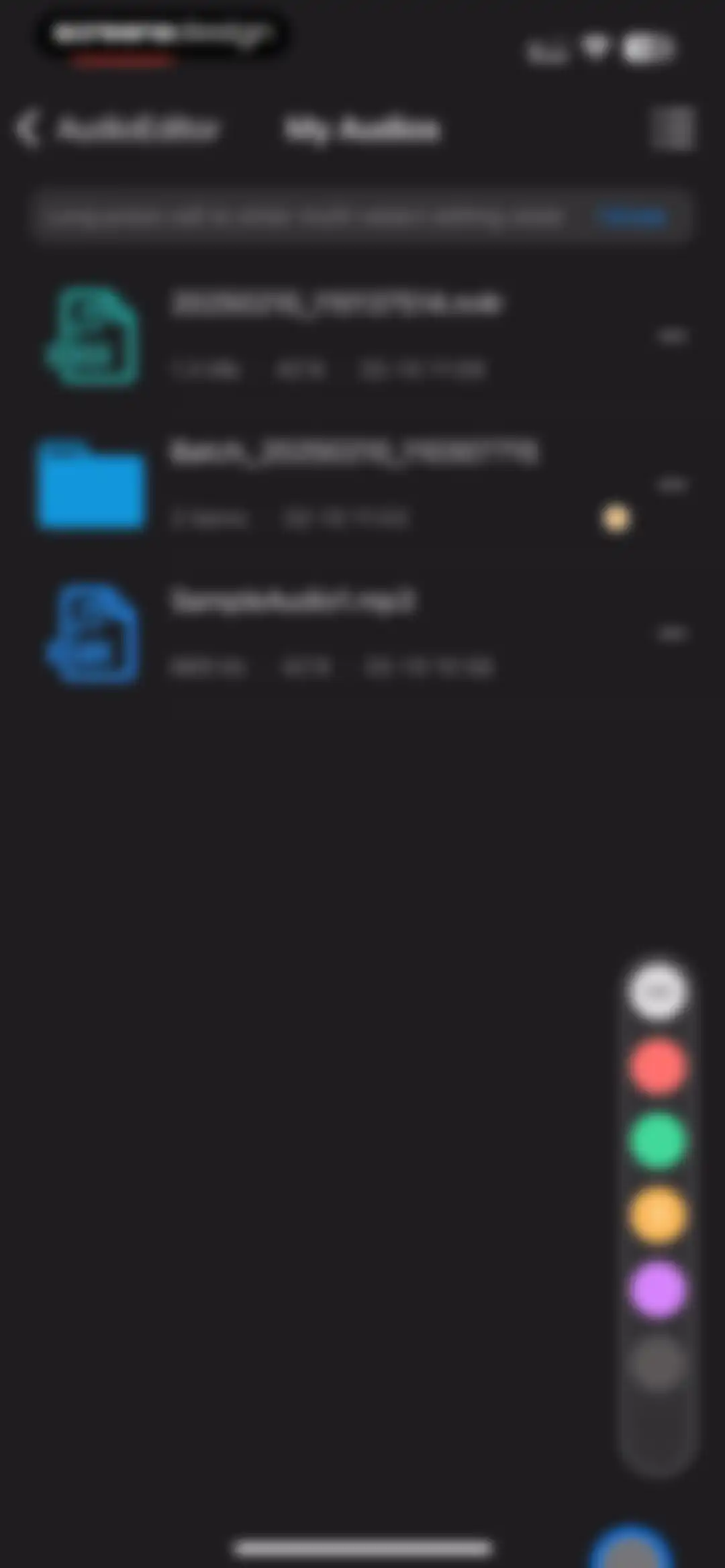 Audio Editor - Music editor screen 70